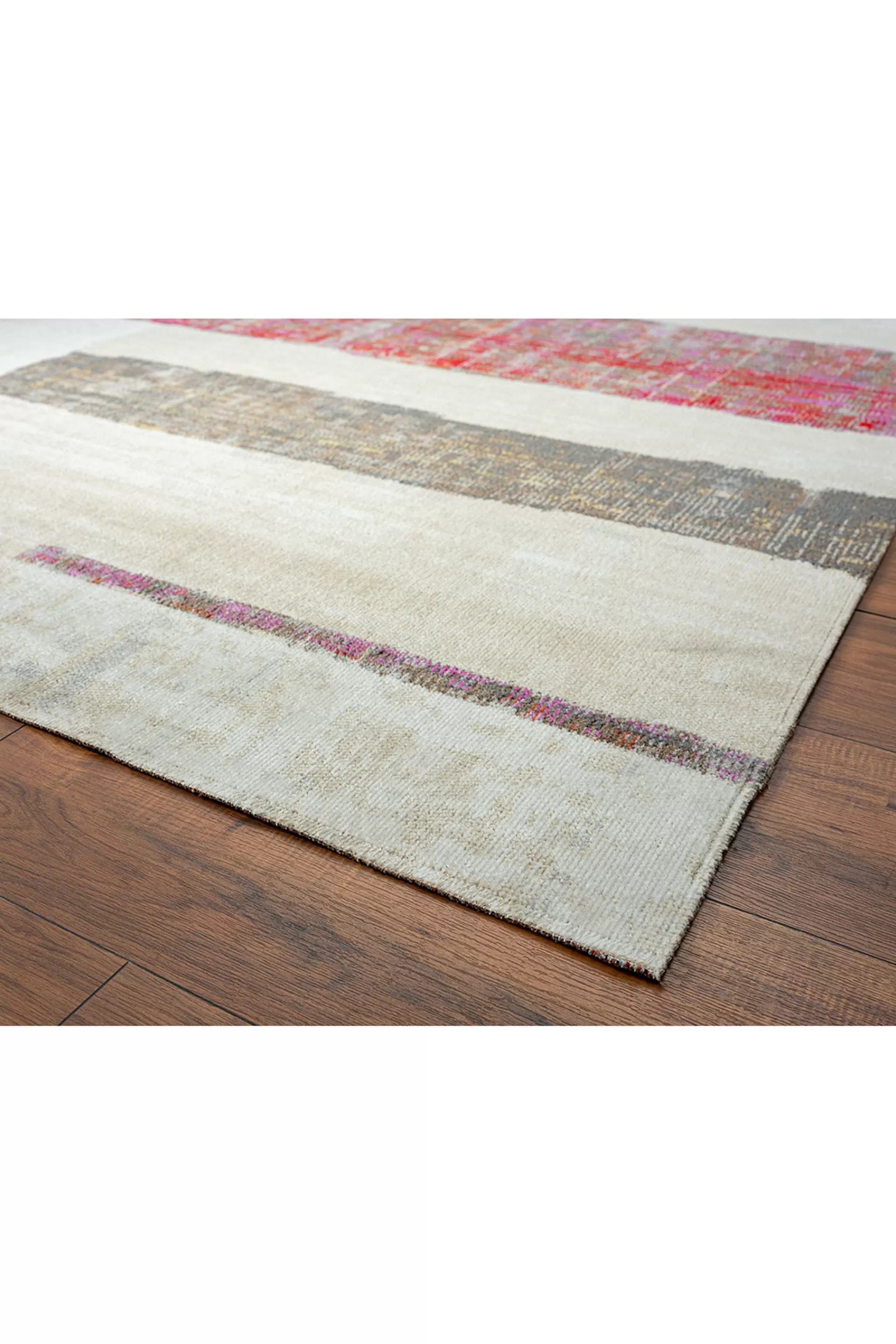 Natori Rugs<24-Seven- Art Moderna Rug Brick/Pink/Sand