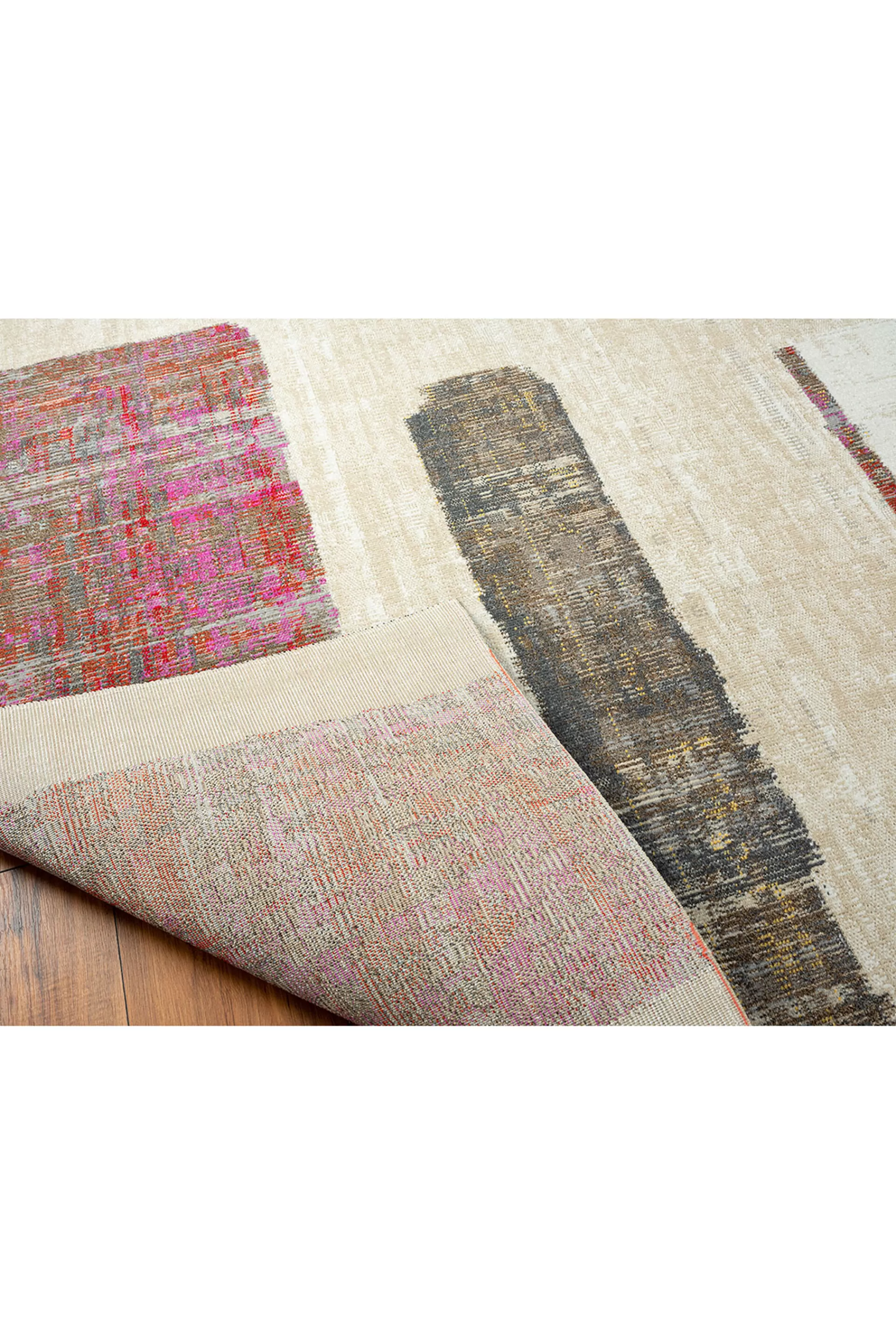 Natori Rugs<24-Seven- Art Moderna Rug Brick/Pink/Sand