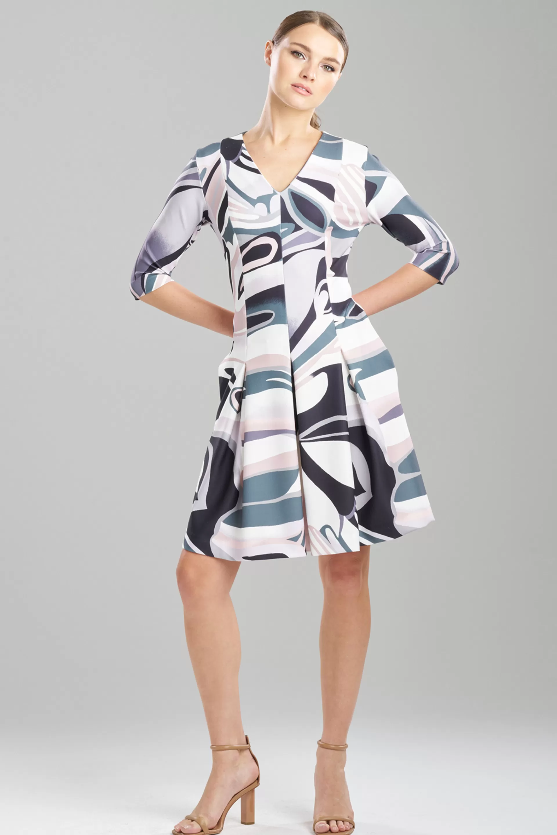 Natori Dresses<Abstract Dress Taupe Combo