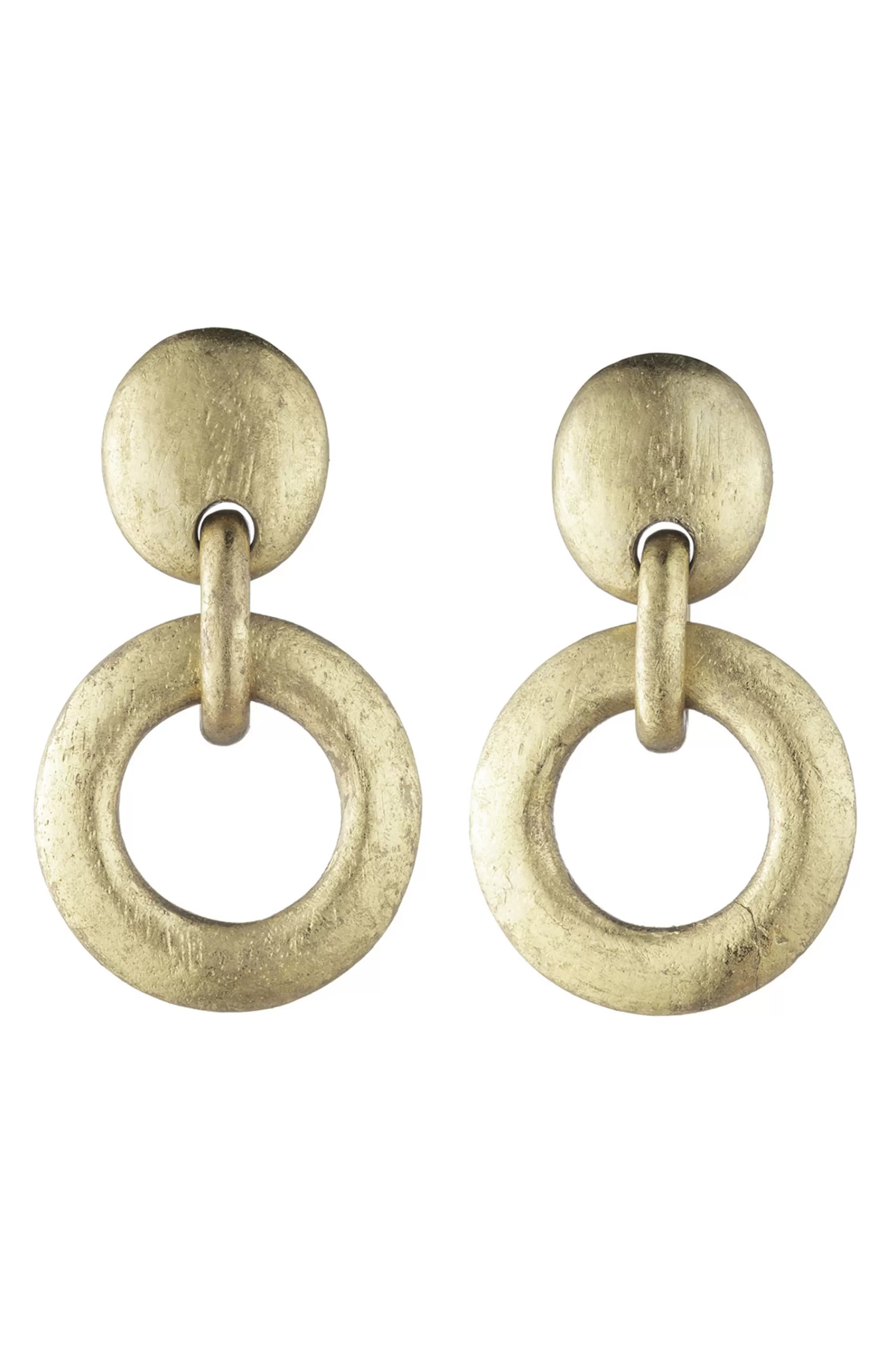 Natori Earrings<Acacia Wood And Gold Plated Hoop Earrings