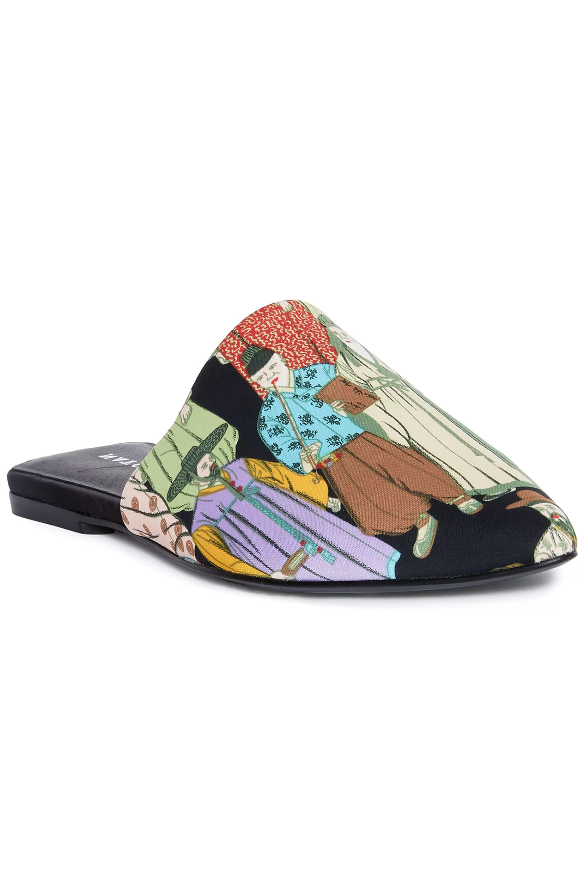 Natori Slides<Adore Dynasty Satin Slide Black Multi