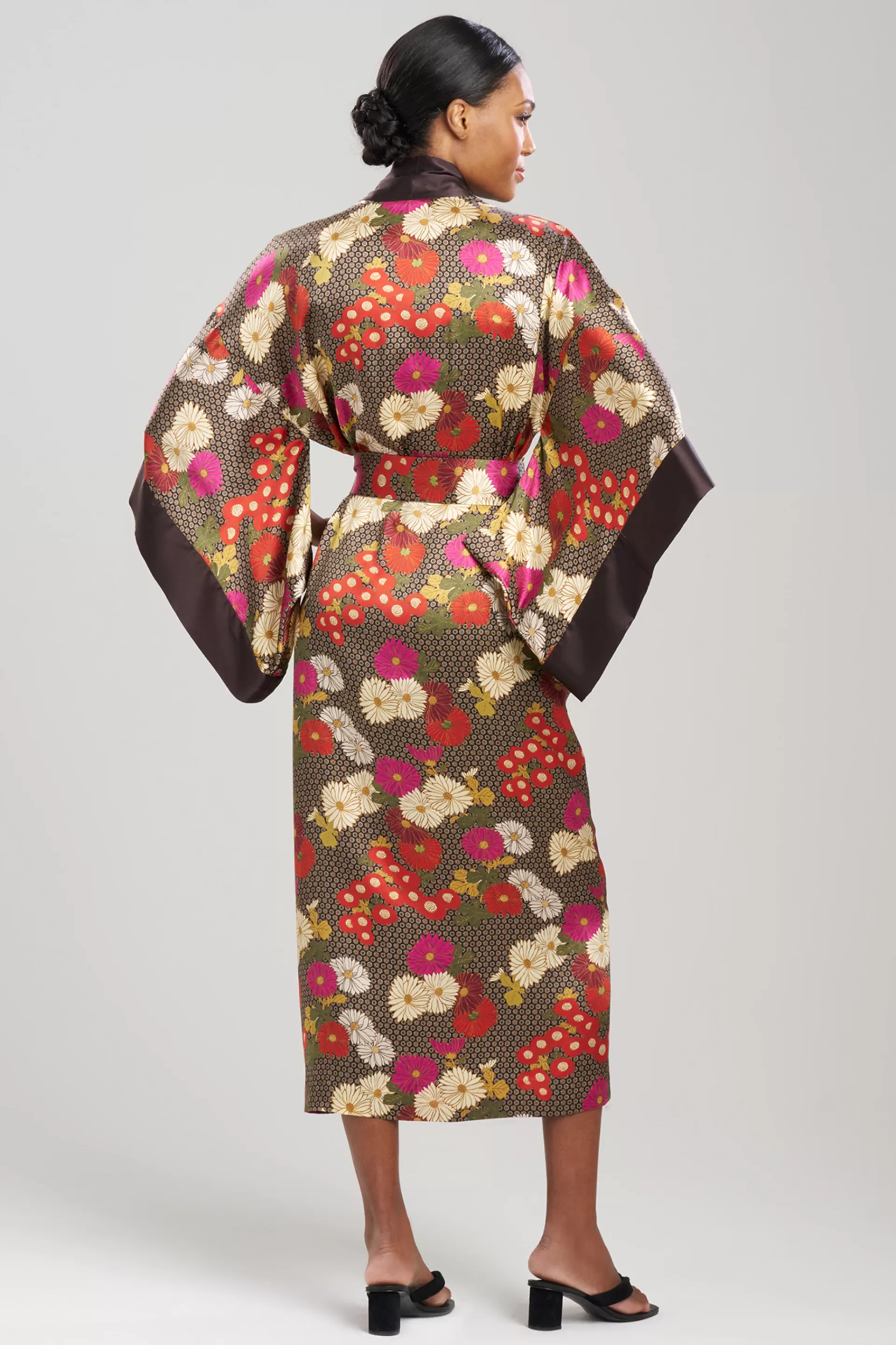 Natori Robes & Kimonos<Agathe Kimono Silk Robe Chocolate