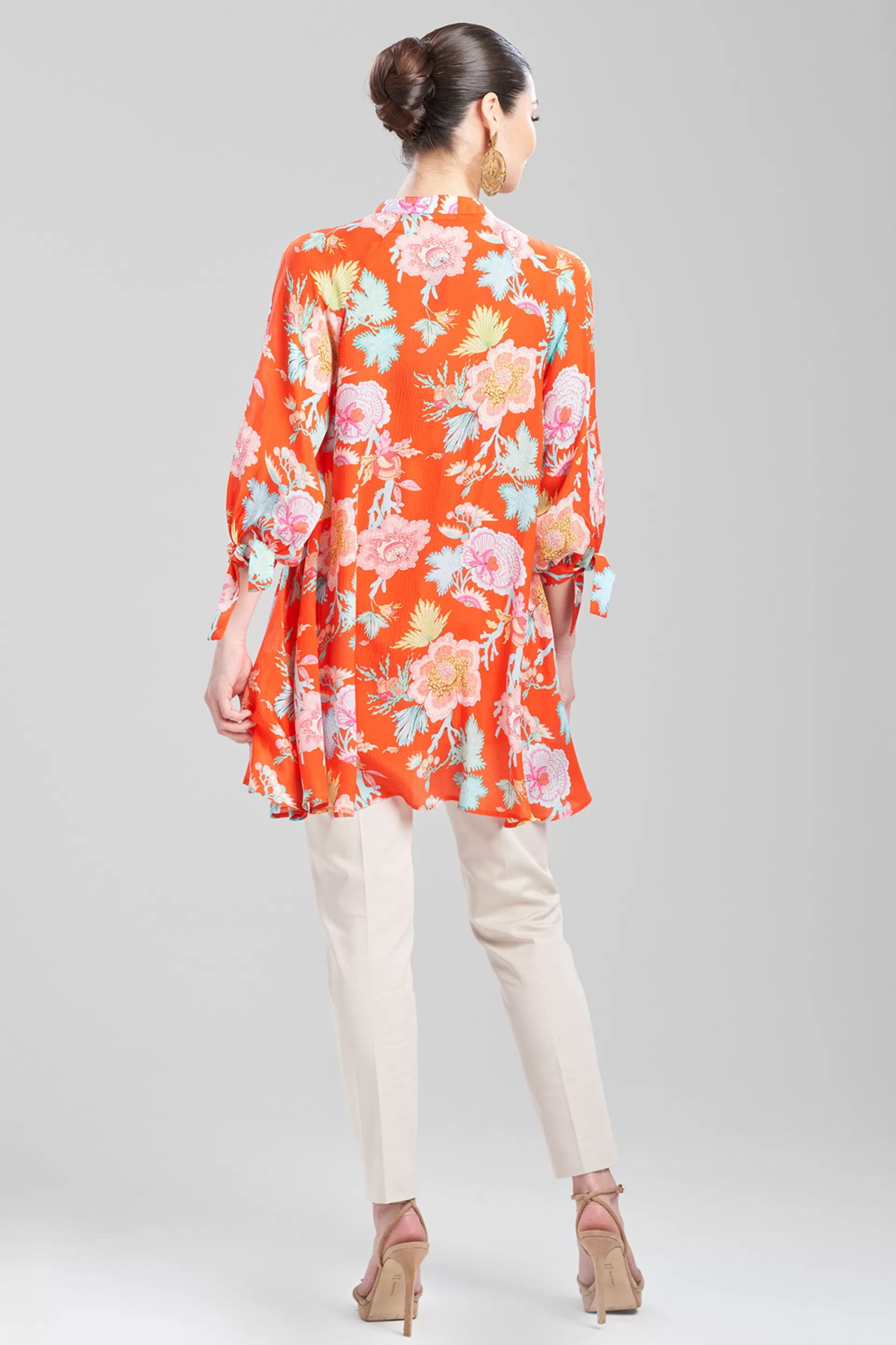 Natori Tops, Shirts & Tunics<Amanpulo Obi Silk Oversized Top Paradise Orange