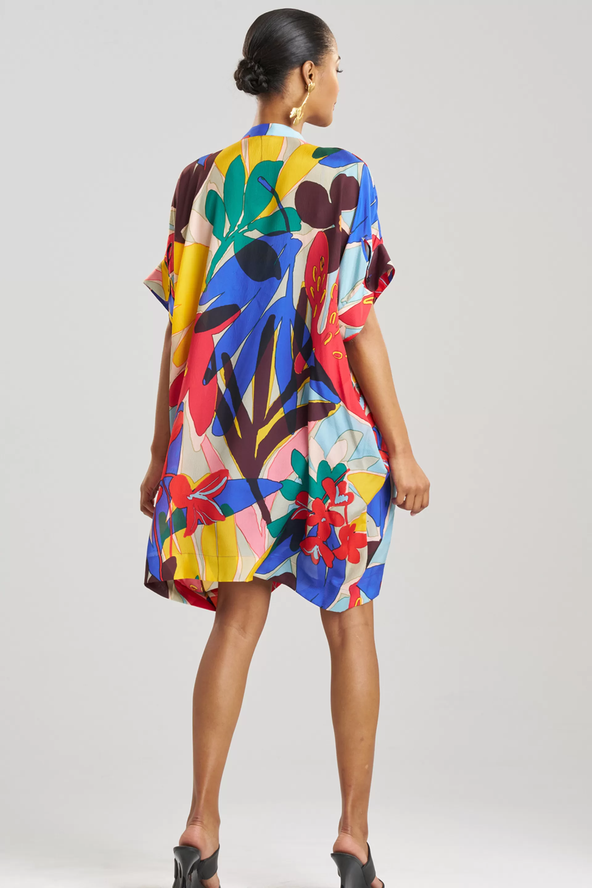 Natori Dresses | Beach Caftans<Antibes Printed Obi Silk Caftan Dress Multi