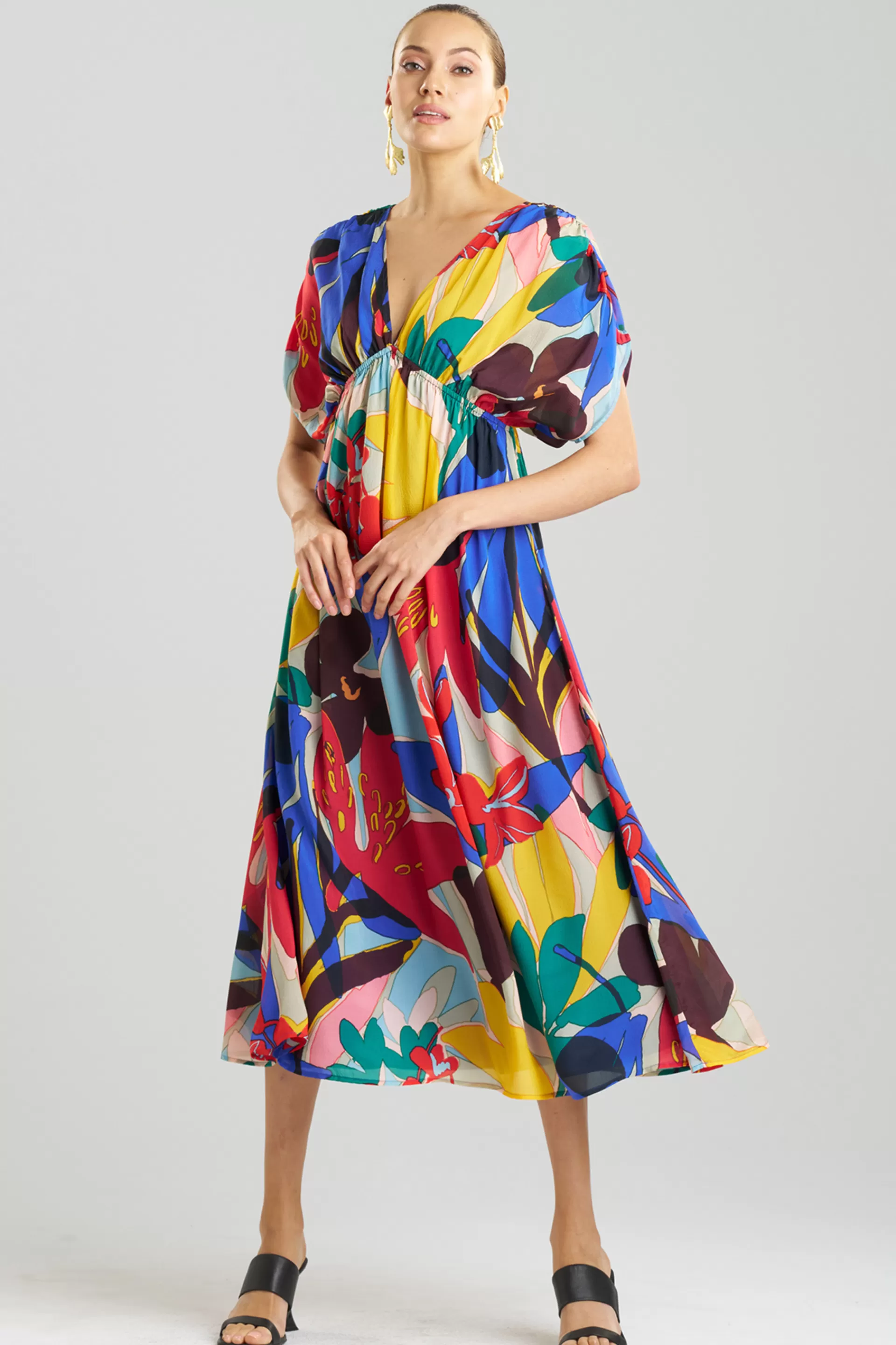 Natori Dresses | Beach Caftans<Antibes Printed Obi Silk Dress Multi