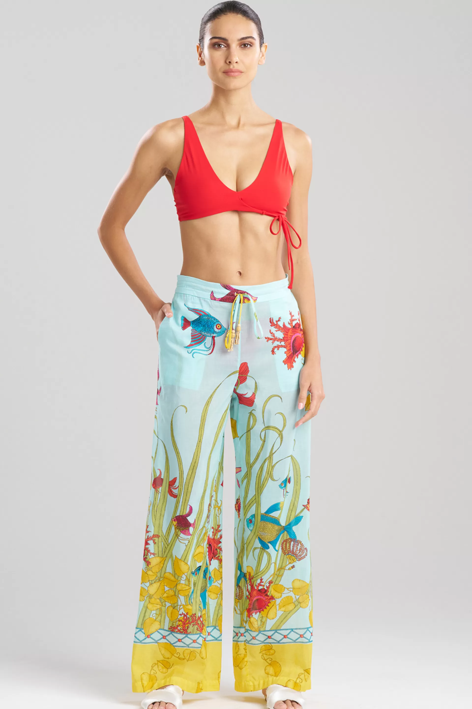 Natori Beach Bottoms<Aquatic Sheer Pants Light Blue Multi