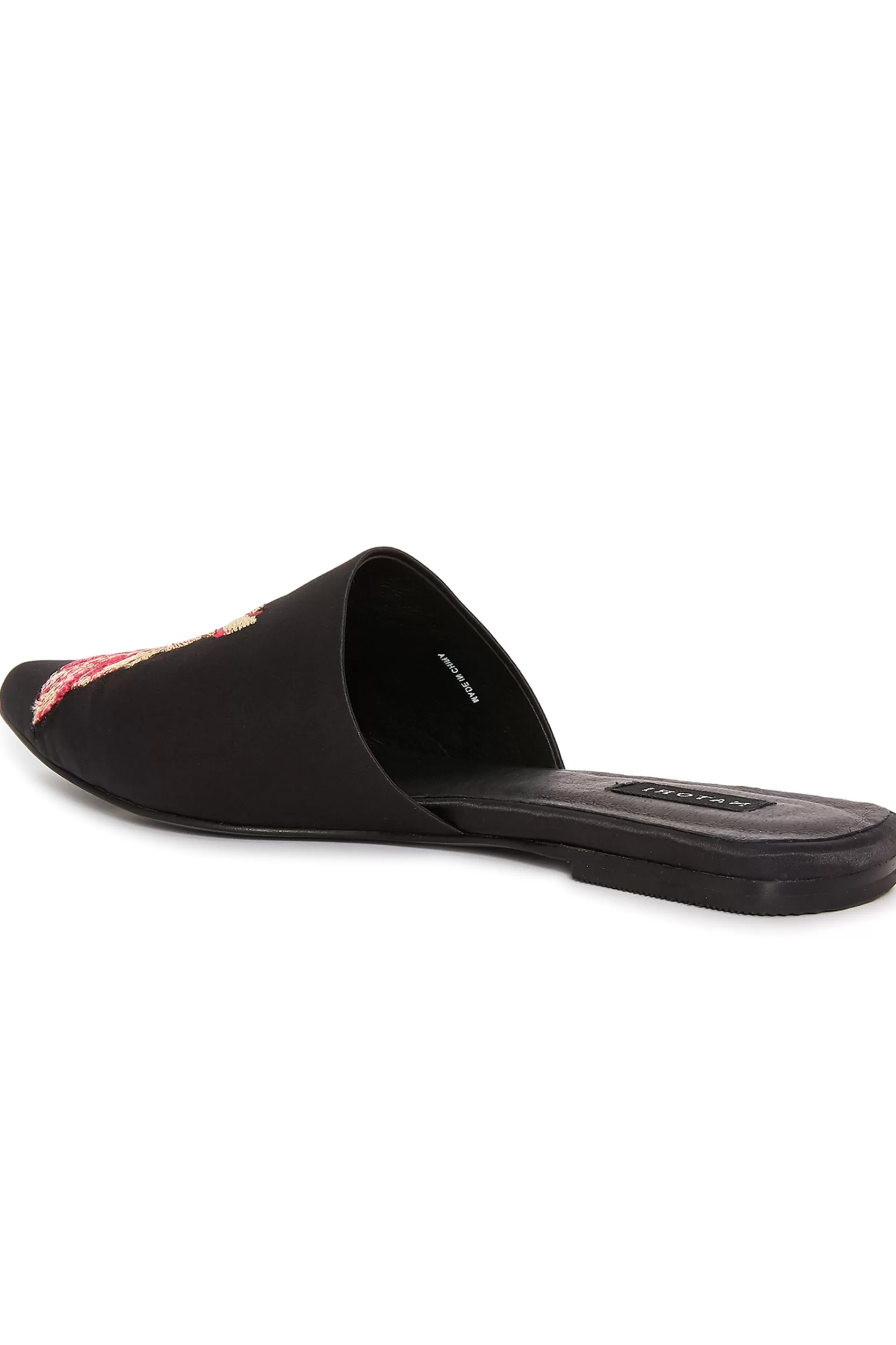 Natori Slides<Arri Satin Embroidered Slide