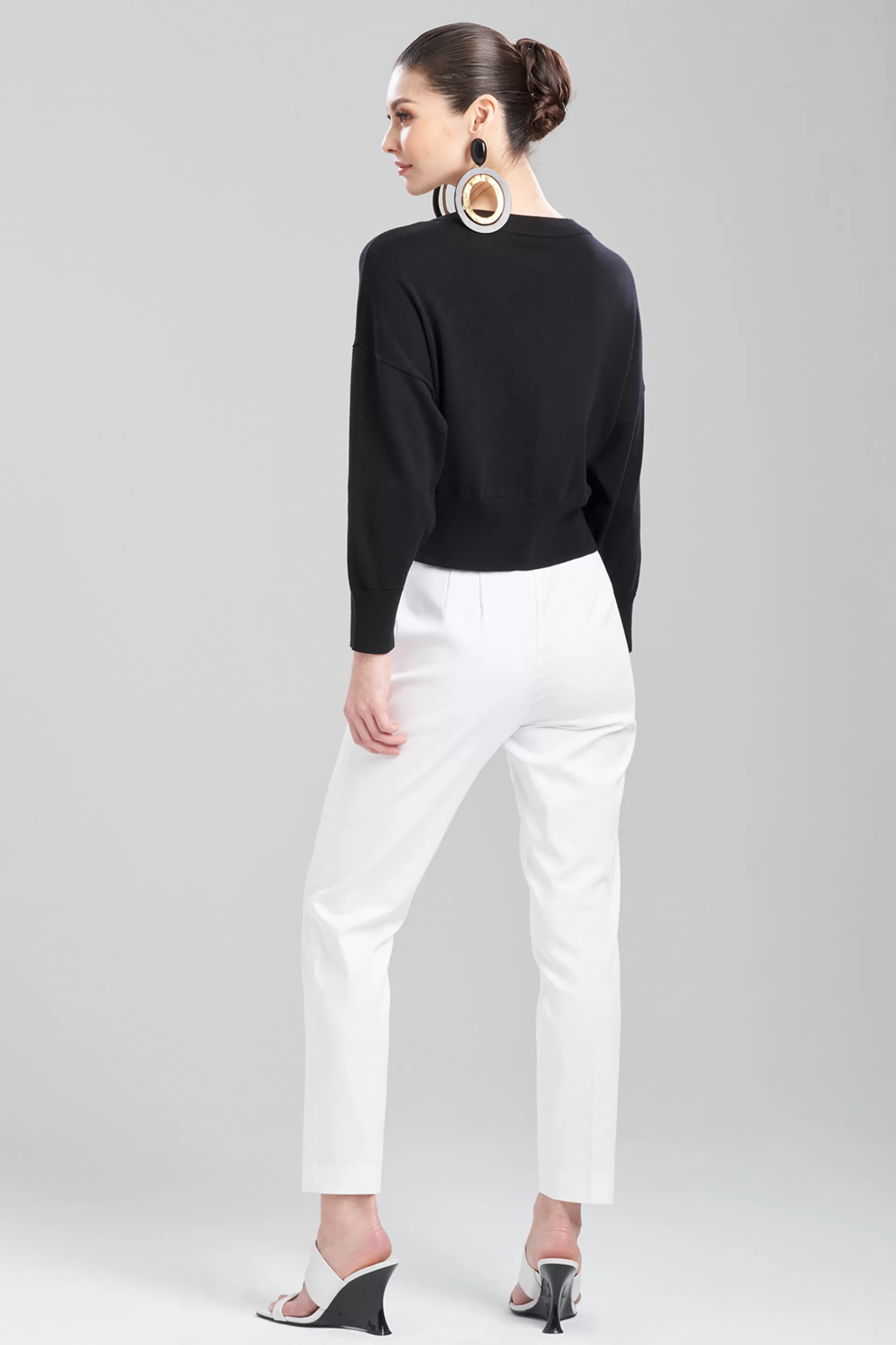 Natori Tops, Shirts & Tunics | Knitwear<Beijing Textured Knit Crewneck Cropped Sweater