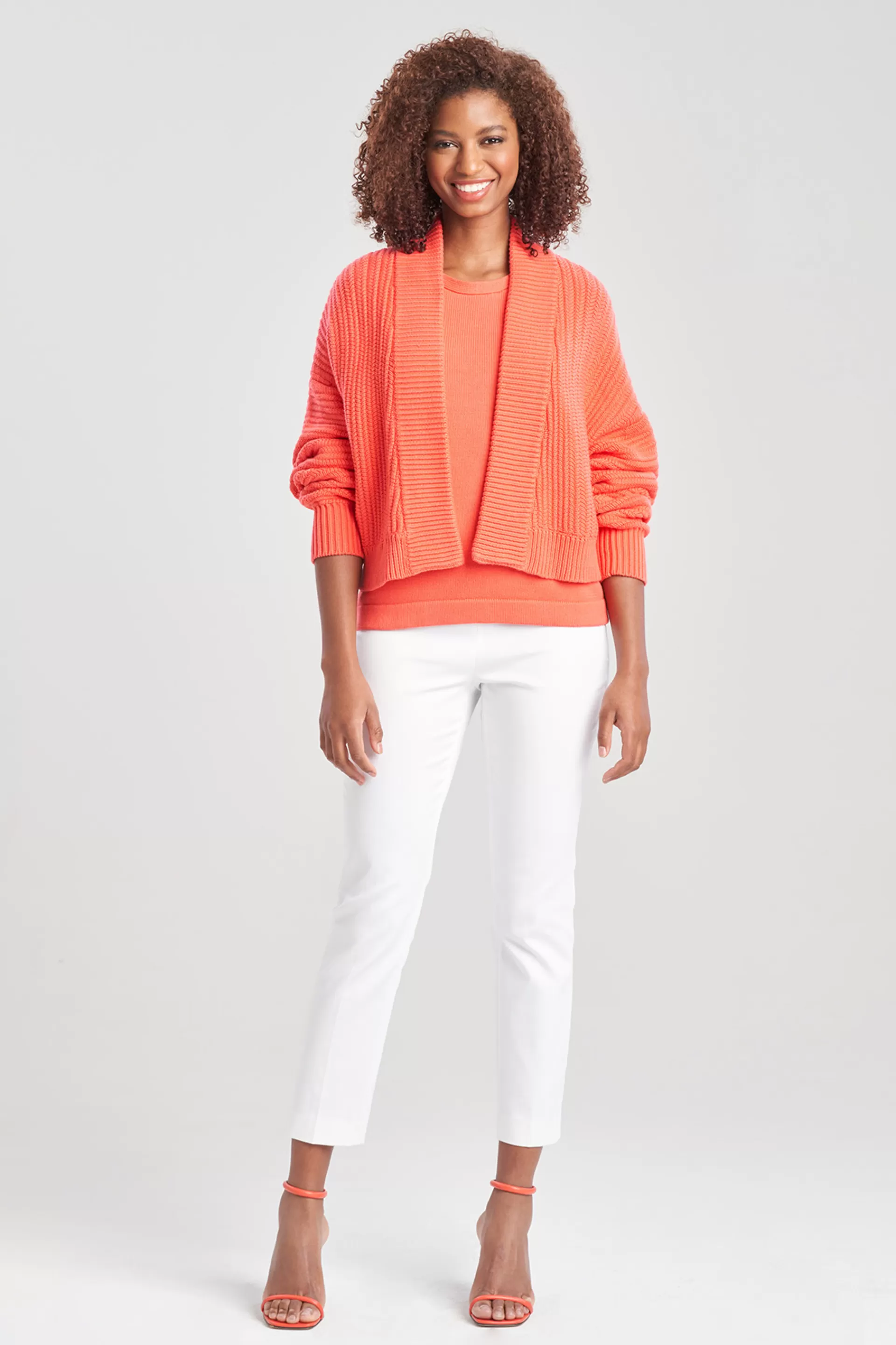 Natori Knitwear<Beijing Textured Knit Crop Cardigan