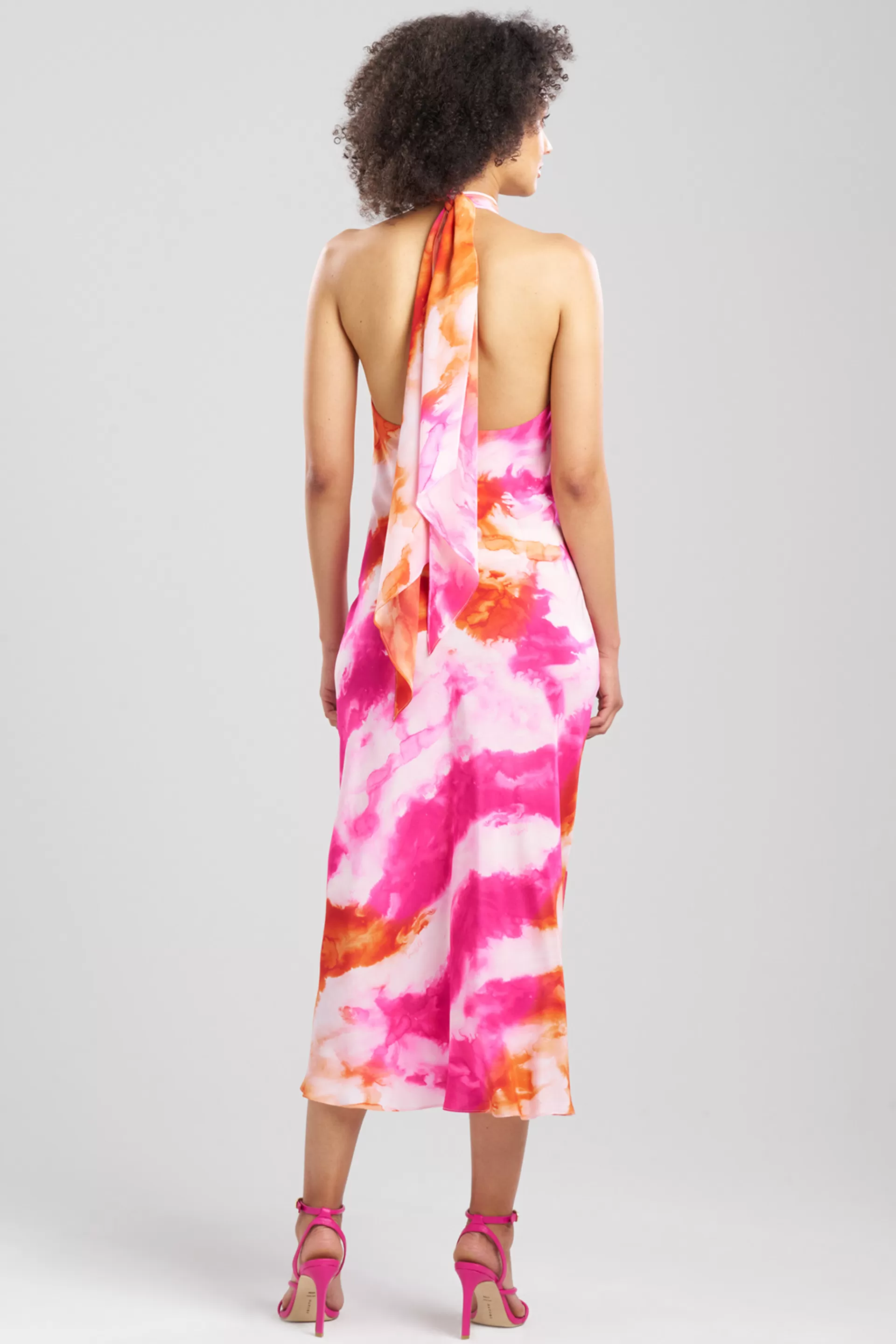 Natori Dresses | Gowns<Biarritz Halter Silk Gown Dragonfruit