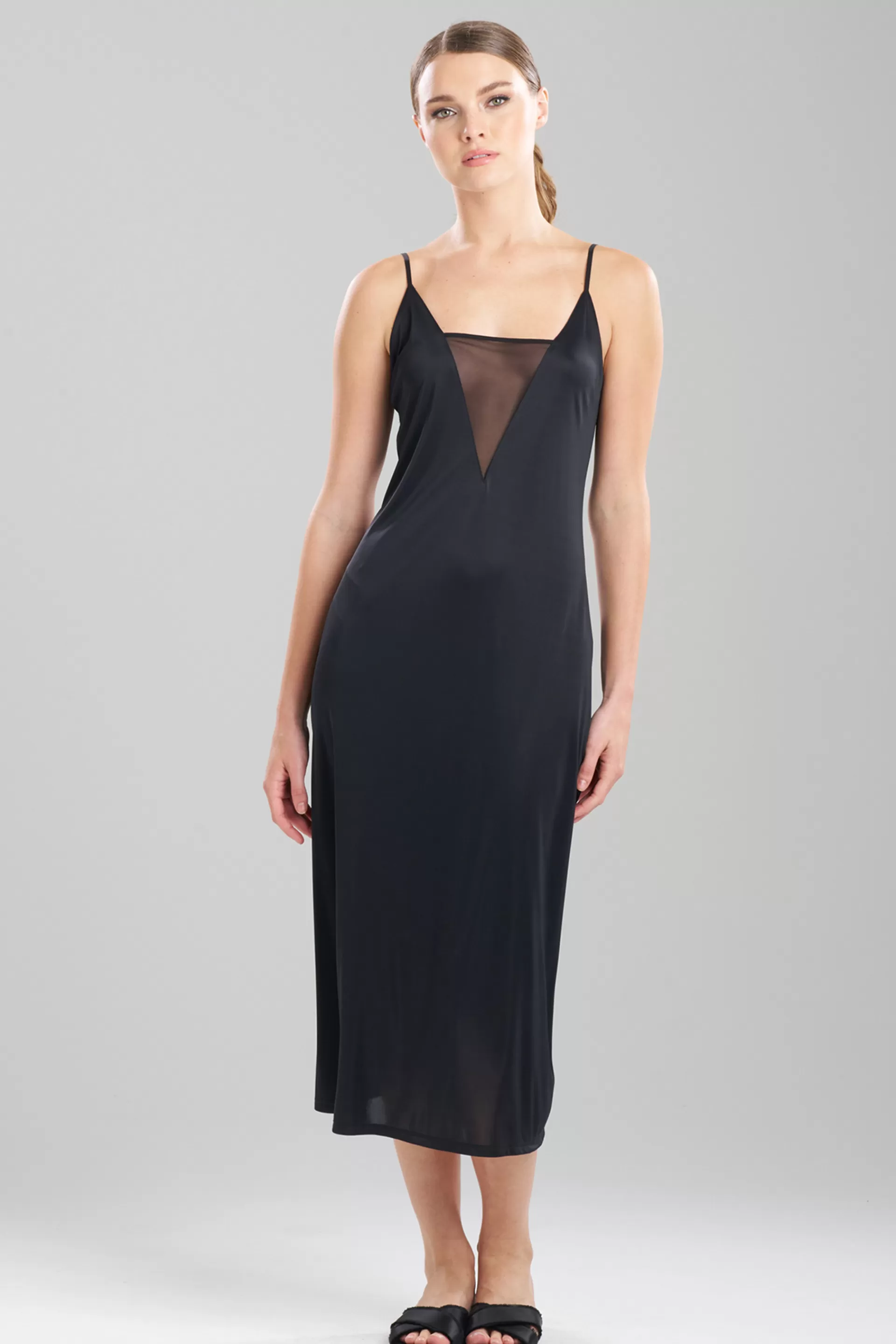 Natori Plus Sizes | Gowns<Body Doubles Mesh Gown Black