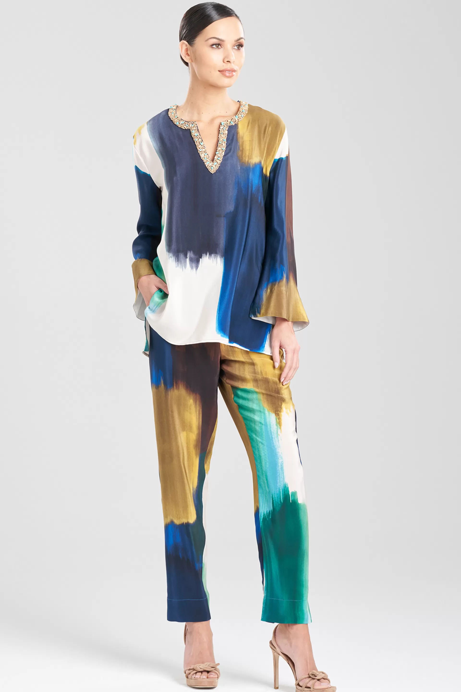 Natori Tops, Shirts & Tunics<Bohol Embellished Silk Tunic Top