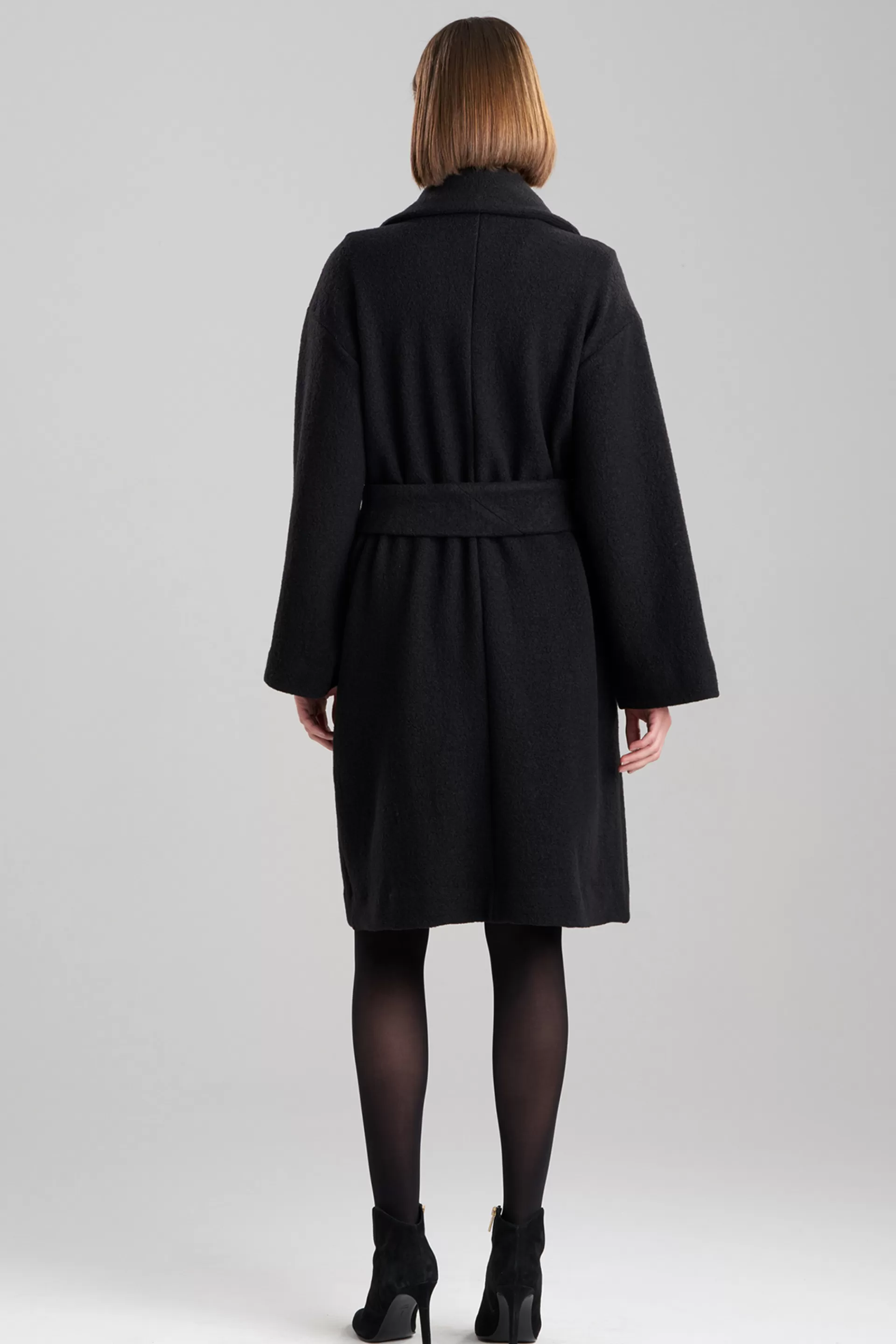 Natori Jackets & Outerwear<Boiled Wool Coat Black