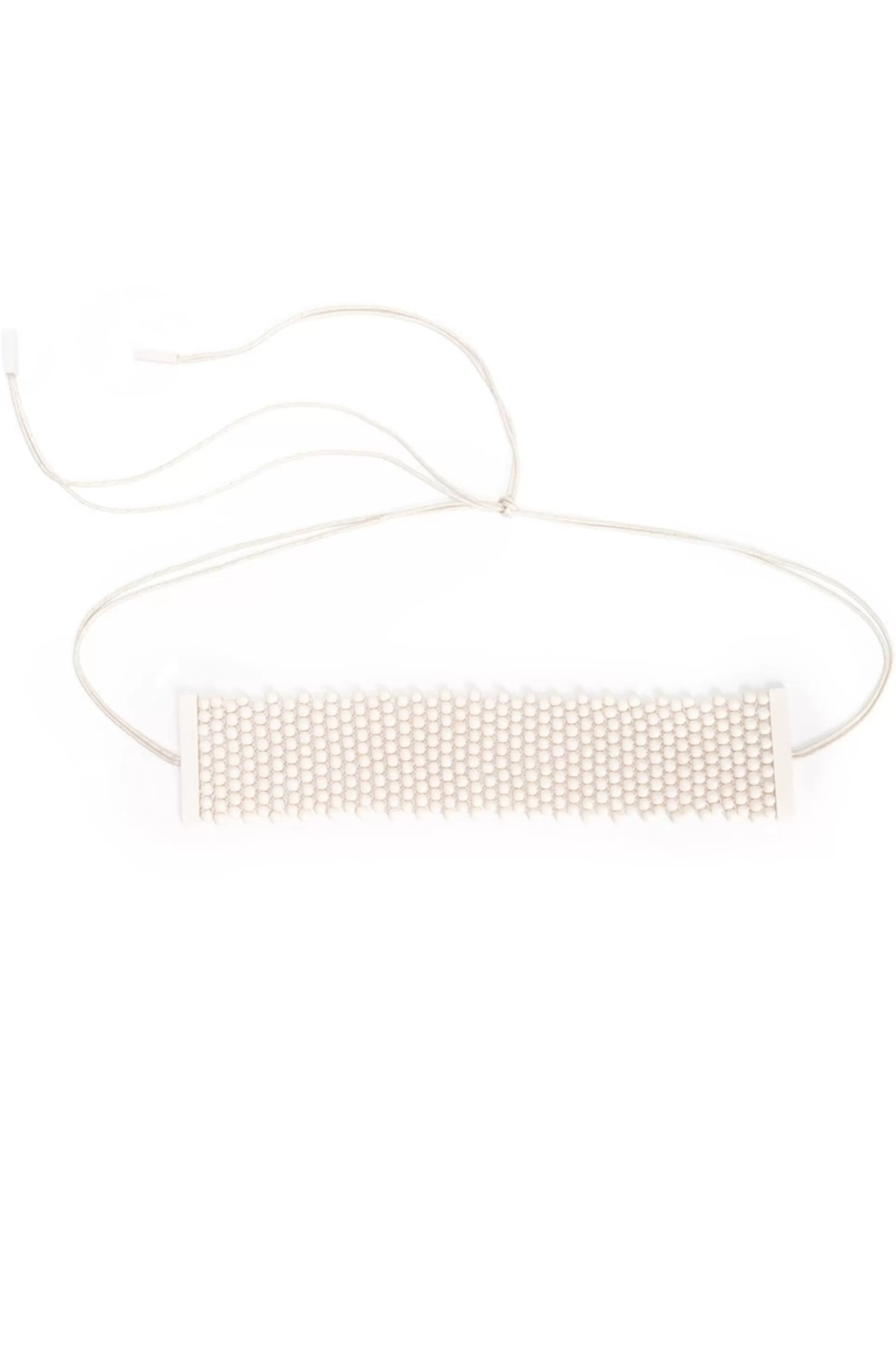 Natori Belts<Bone Small Beaded Belt White