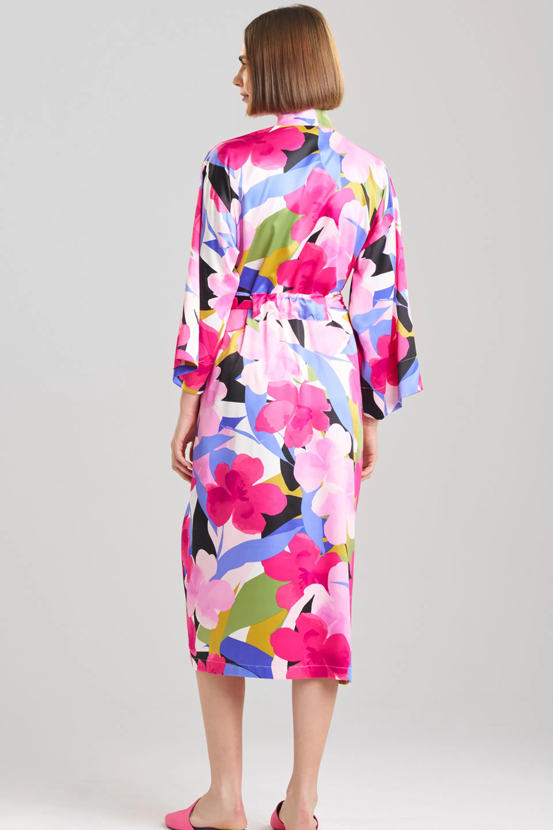 Natori Robes & Kimonos<Bonita Satin Robe Pink Multi