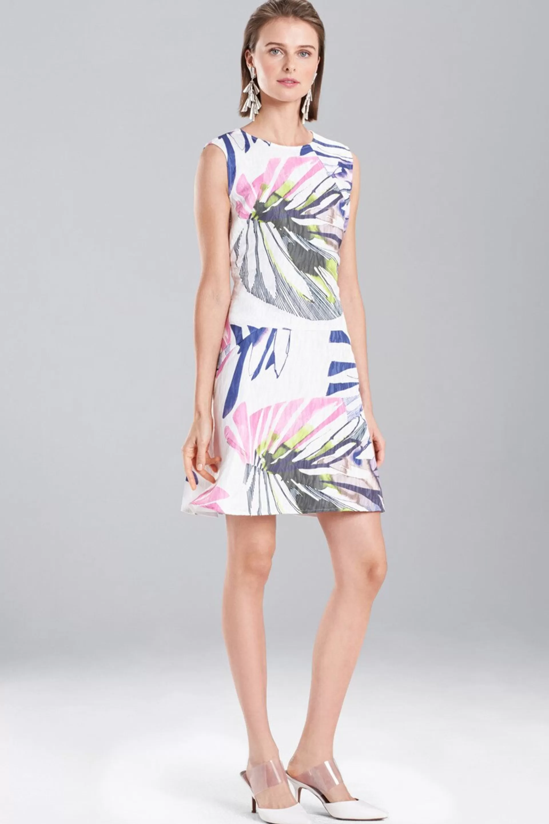 Natori Dresses<Botanical Palms Dress Warm White