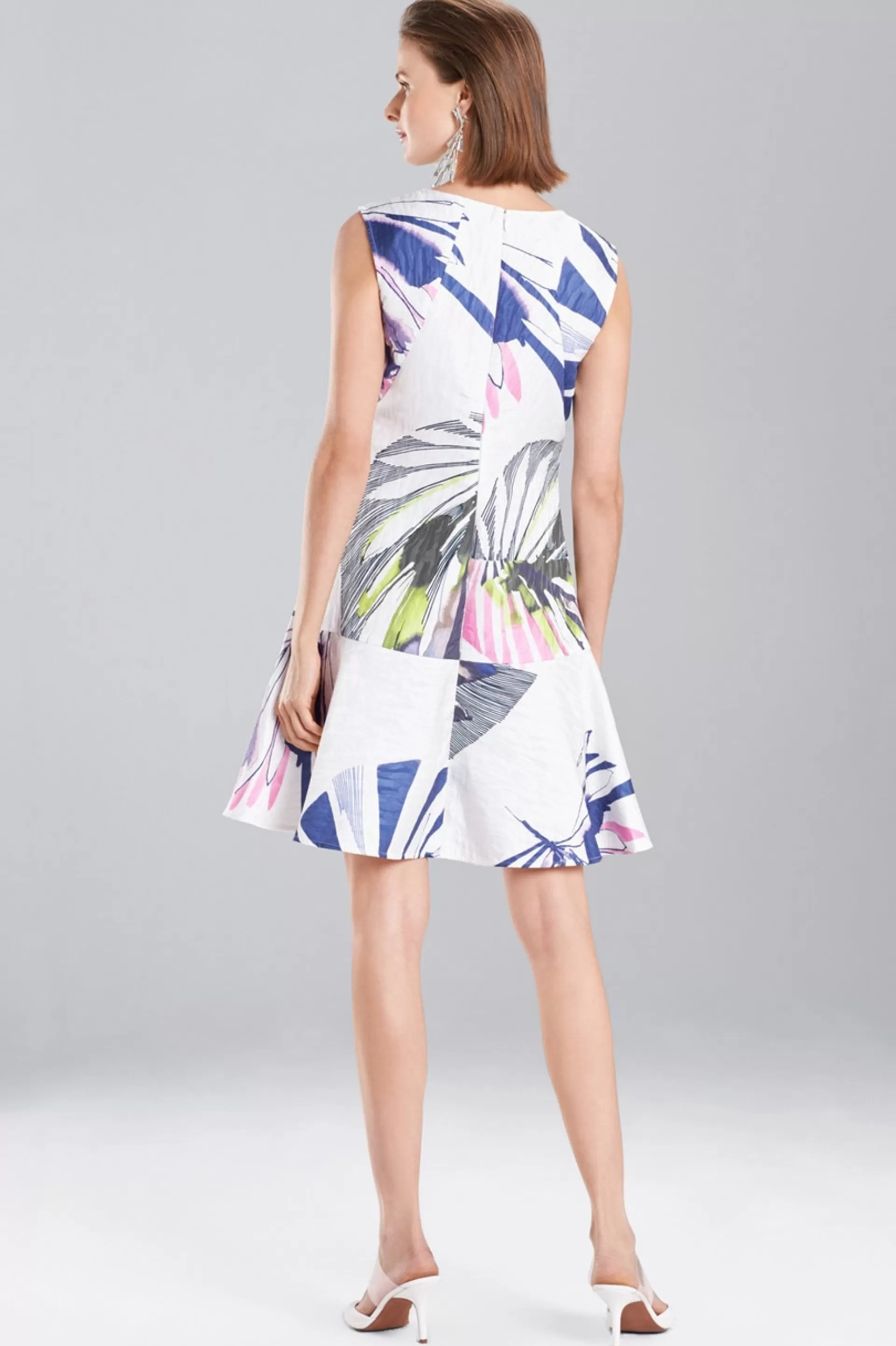 Natori Dresses<Botanical Palms Dress Warm White