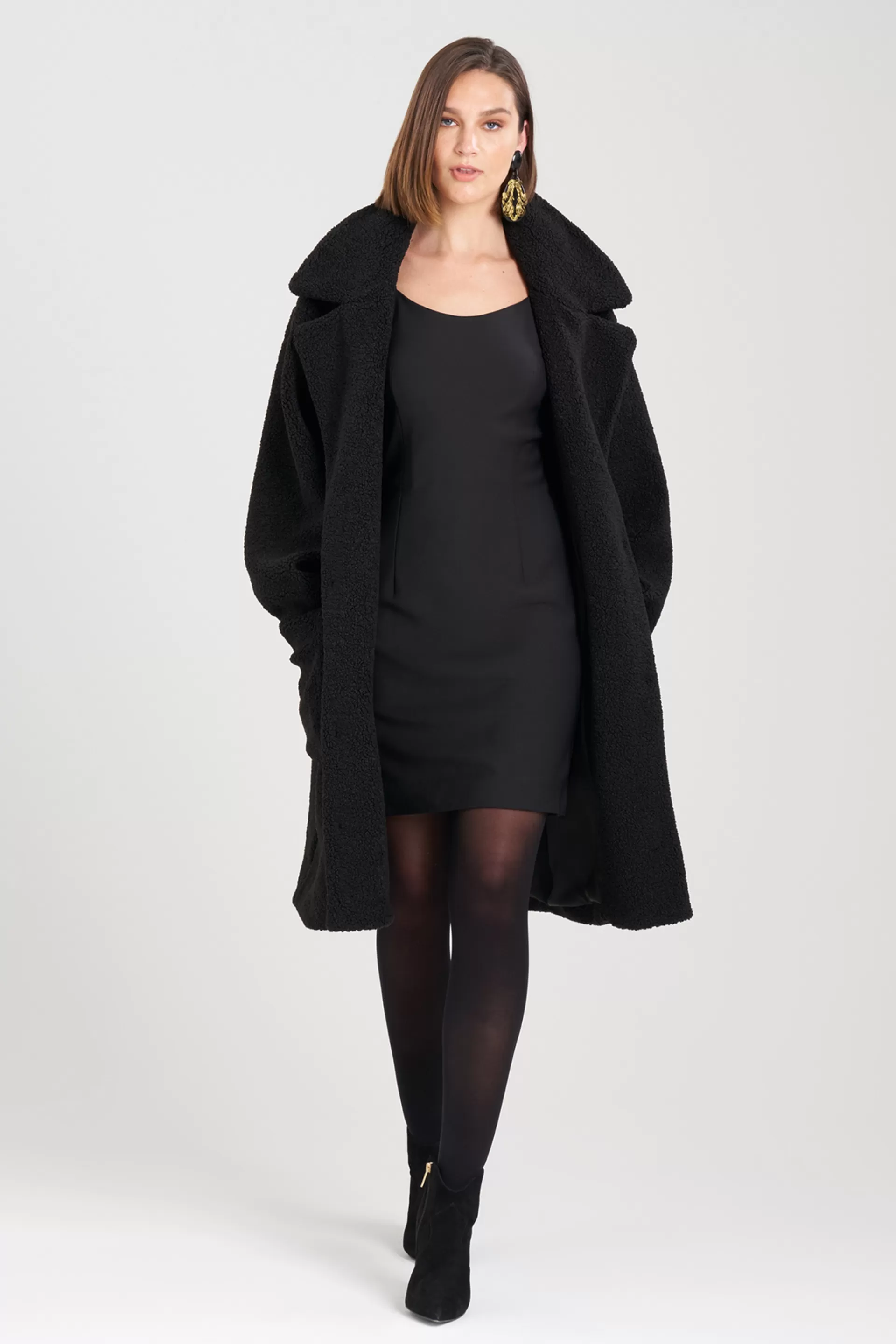 Natori Jackets & Outerwear<Boucle Coat Black