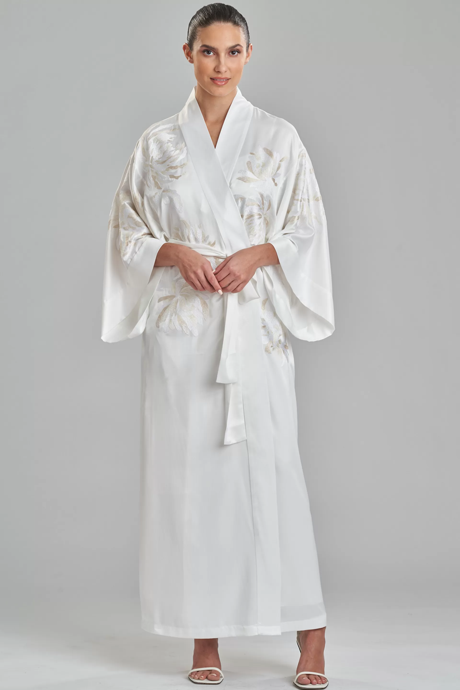 Natori Robes & Kimonos | Bridal Robes & Wraps<Bridal Embroidery Robe Warm White