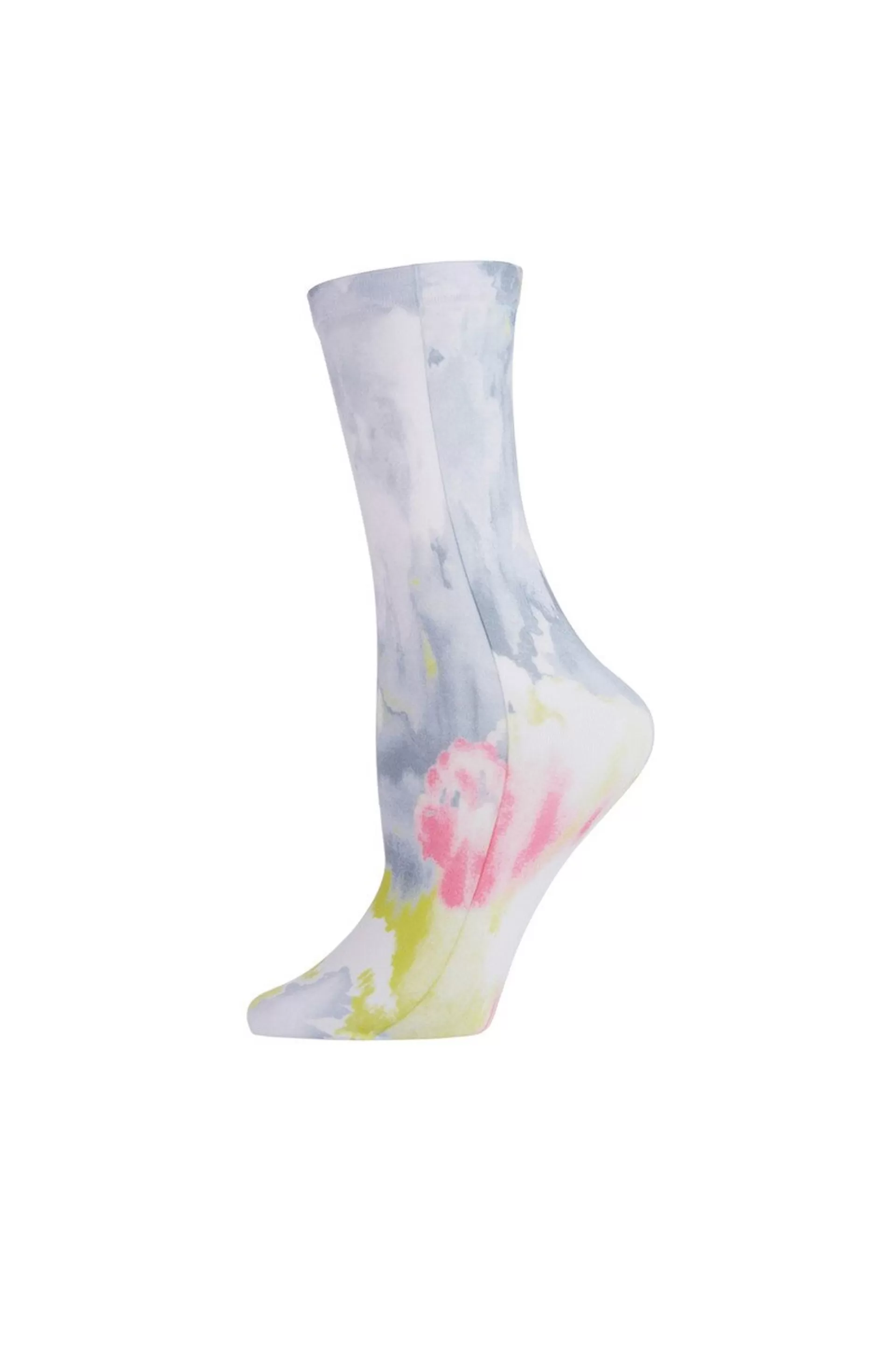 Natori Socks<Brushstroke Printed Crew Socks Gray