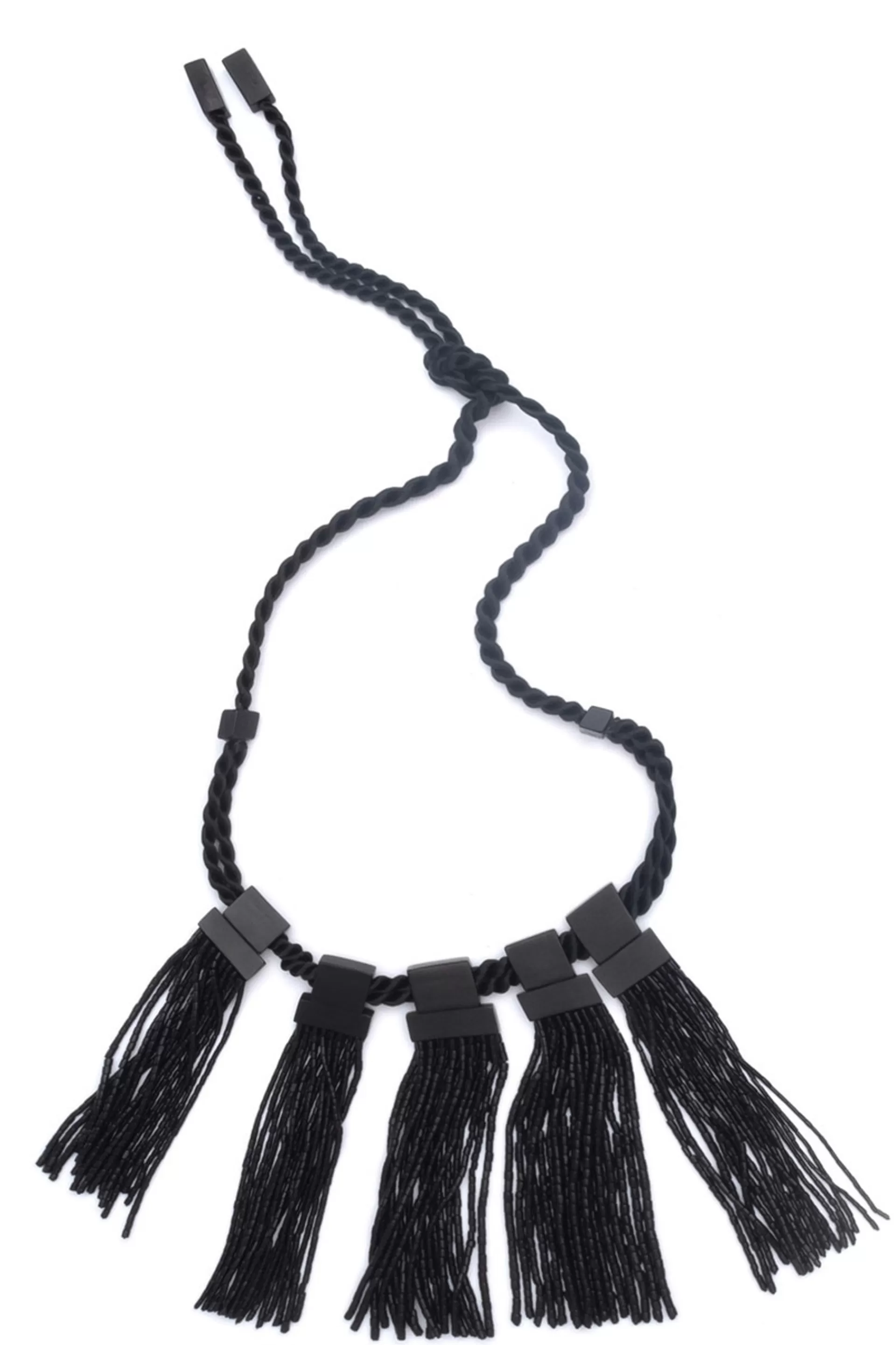 Natori Belts<Buffalo Fringe Belt Black