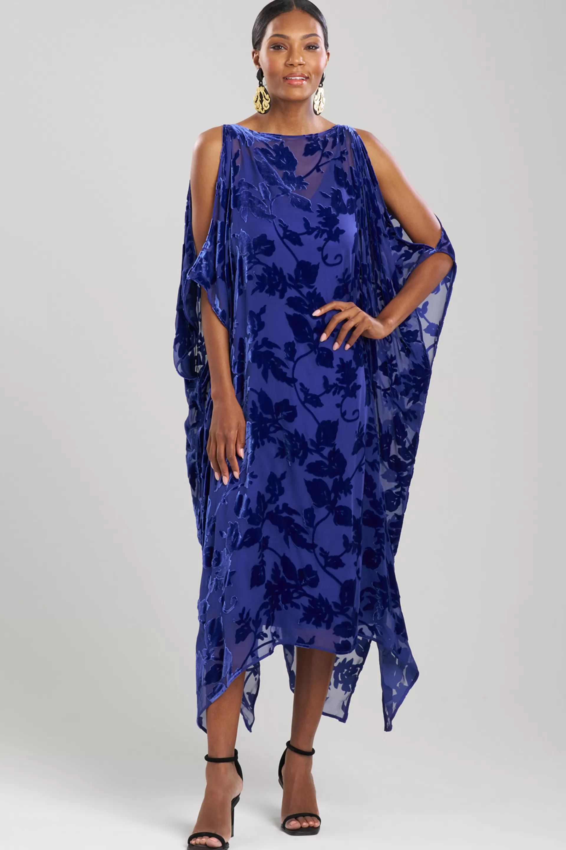 Natori Caftans<Burn Out Velvet Silk Caftan