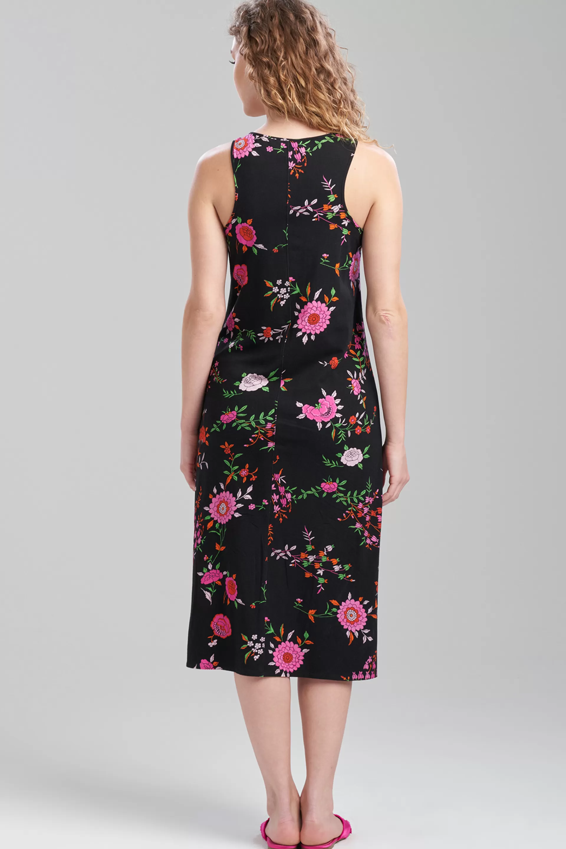 Natori Gowns<Butterfly Garden Tank Gown Black Multi