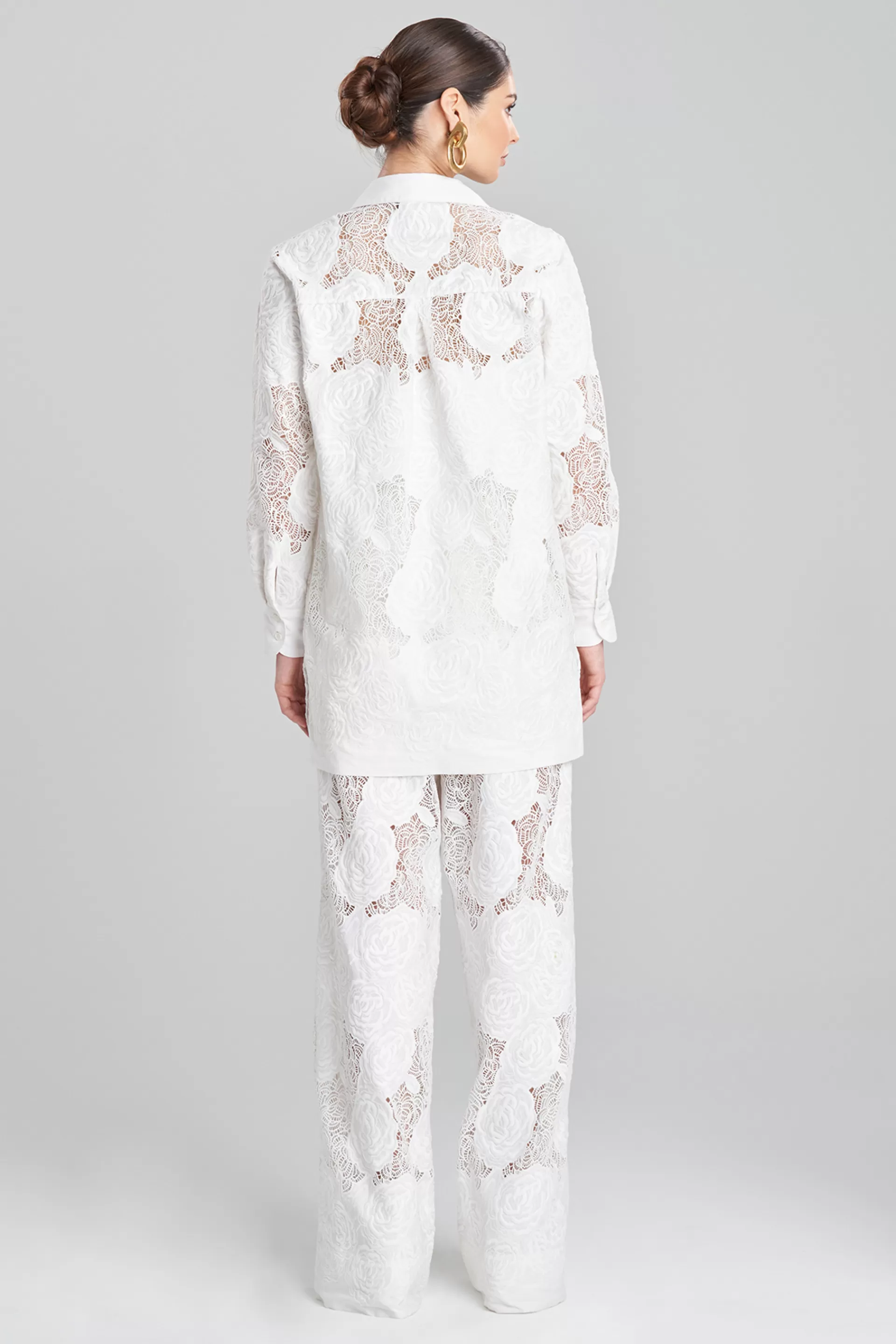 Natori Bridal Shower Outfits | Plus Sizes<Calado Embroidery Cotton Oversized Top White