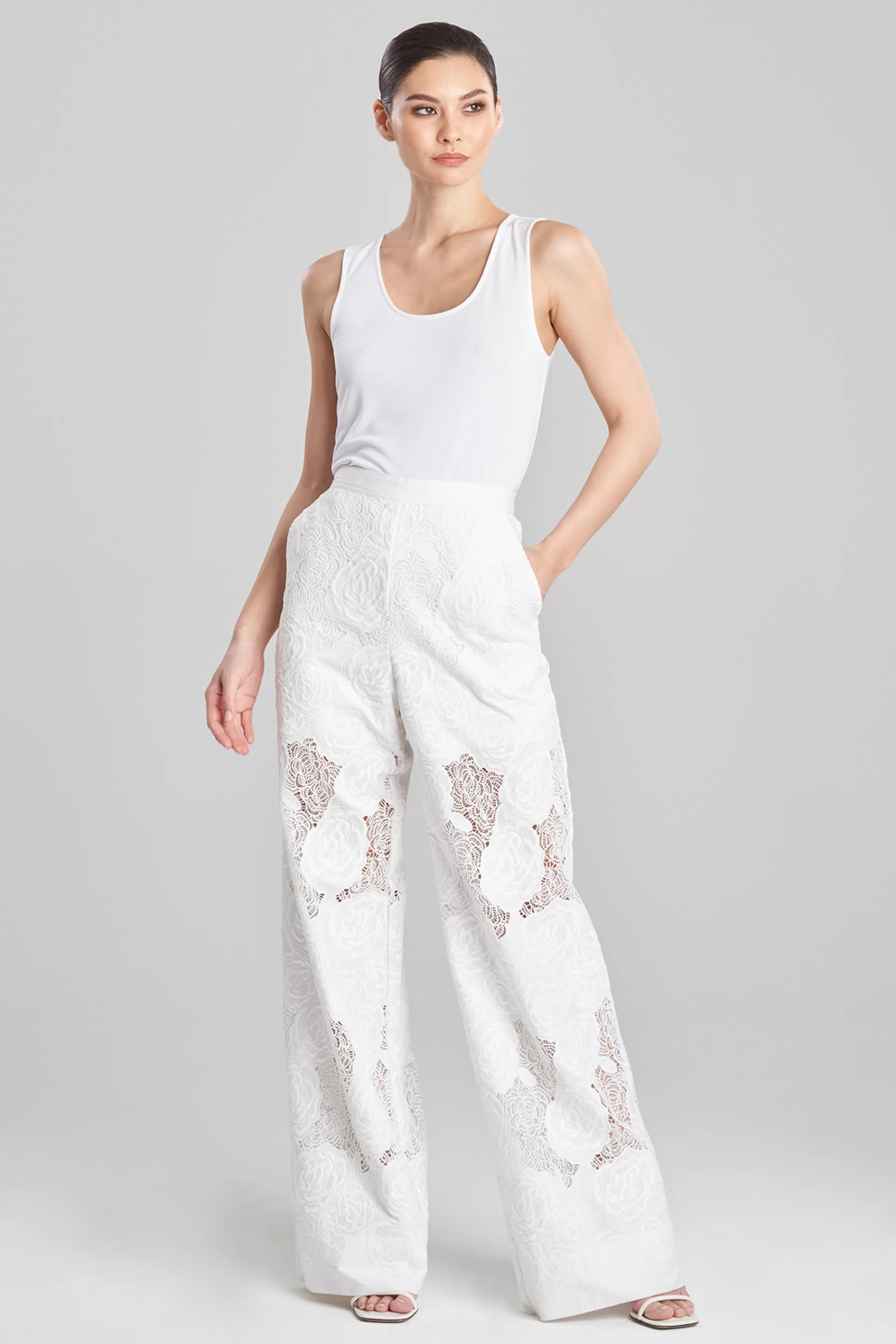 Natori Bridal Shower Outfits | Plus Sizes<Calado Embroidery Cotton Pants