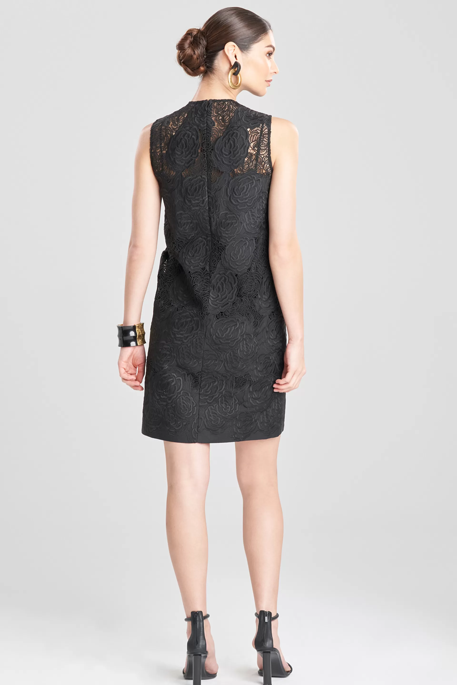 Natori Dresses<Calado Embroidery Cotton Shift Dress Black