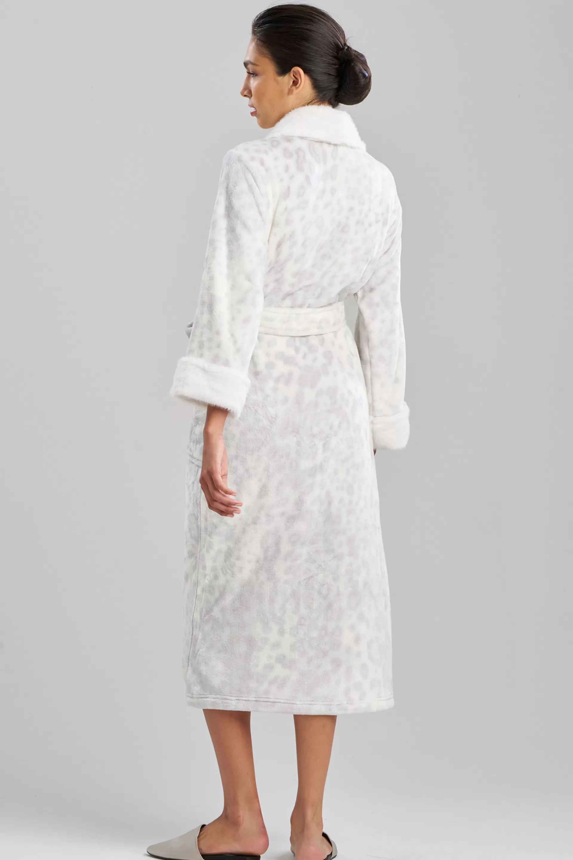 Natori Robes & Kimonos<Cashmere Animal Robe Silver