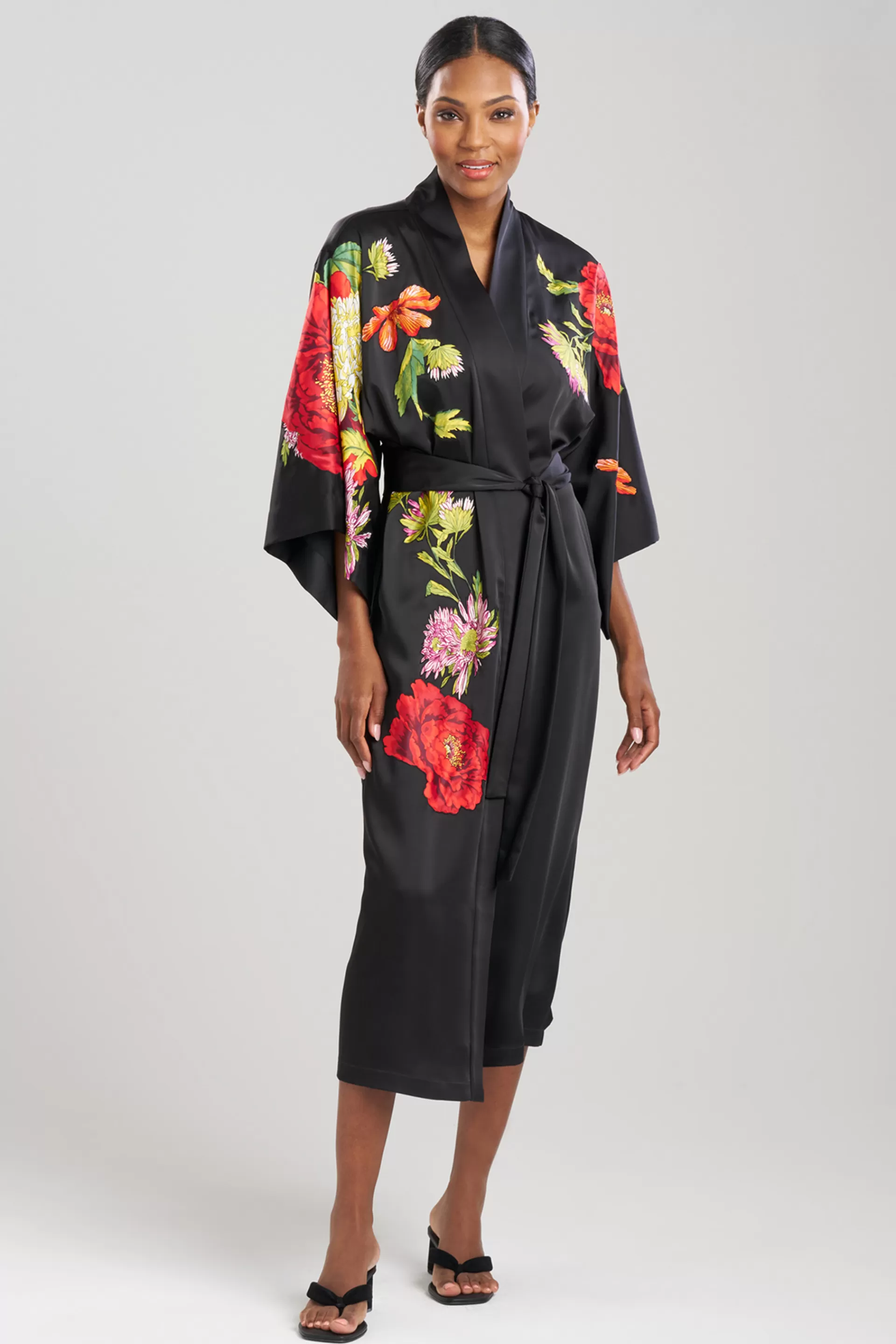 Natori Robes & Kimonos<Caterina Applique Robe Black Combo