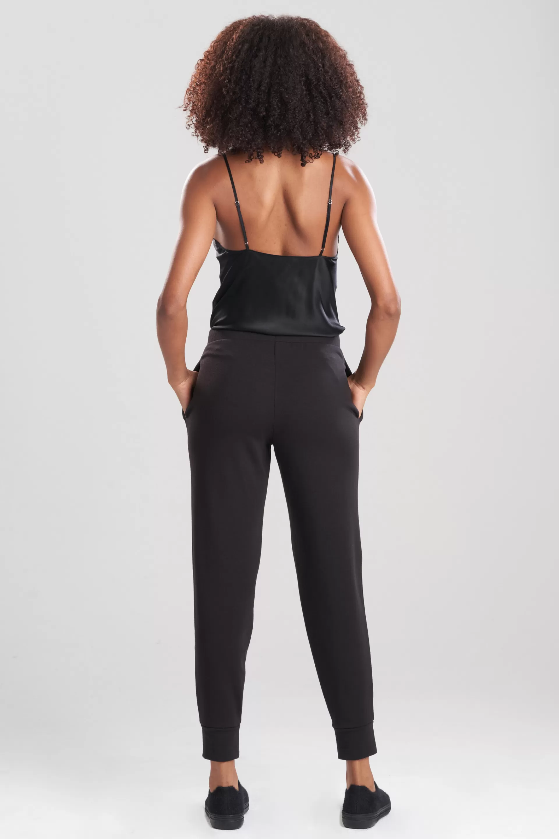 Natori Lounge Bottoms<Cocoon Embroidered Jogger Pants Black