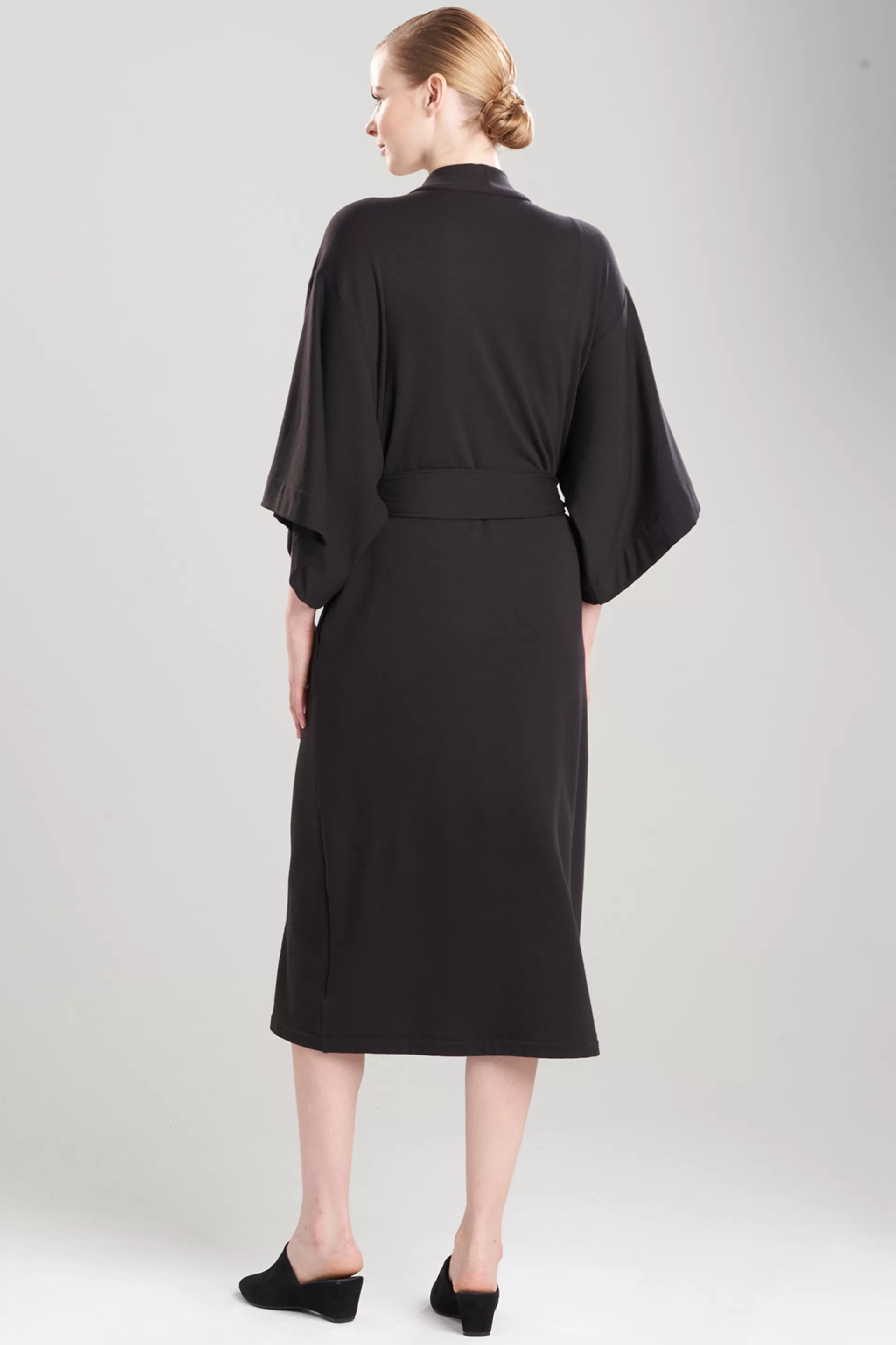 Natori Robes & Kimonos<Cocoon Embroidered Robe Black