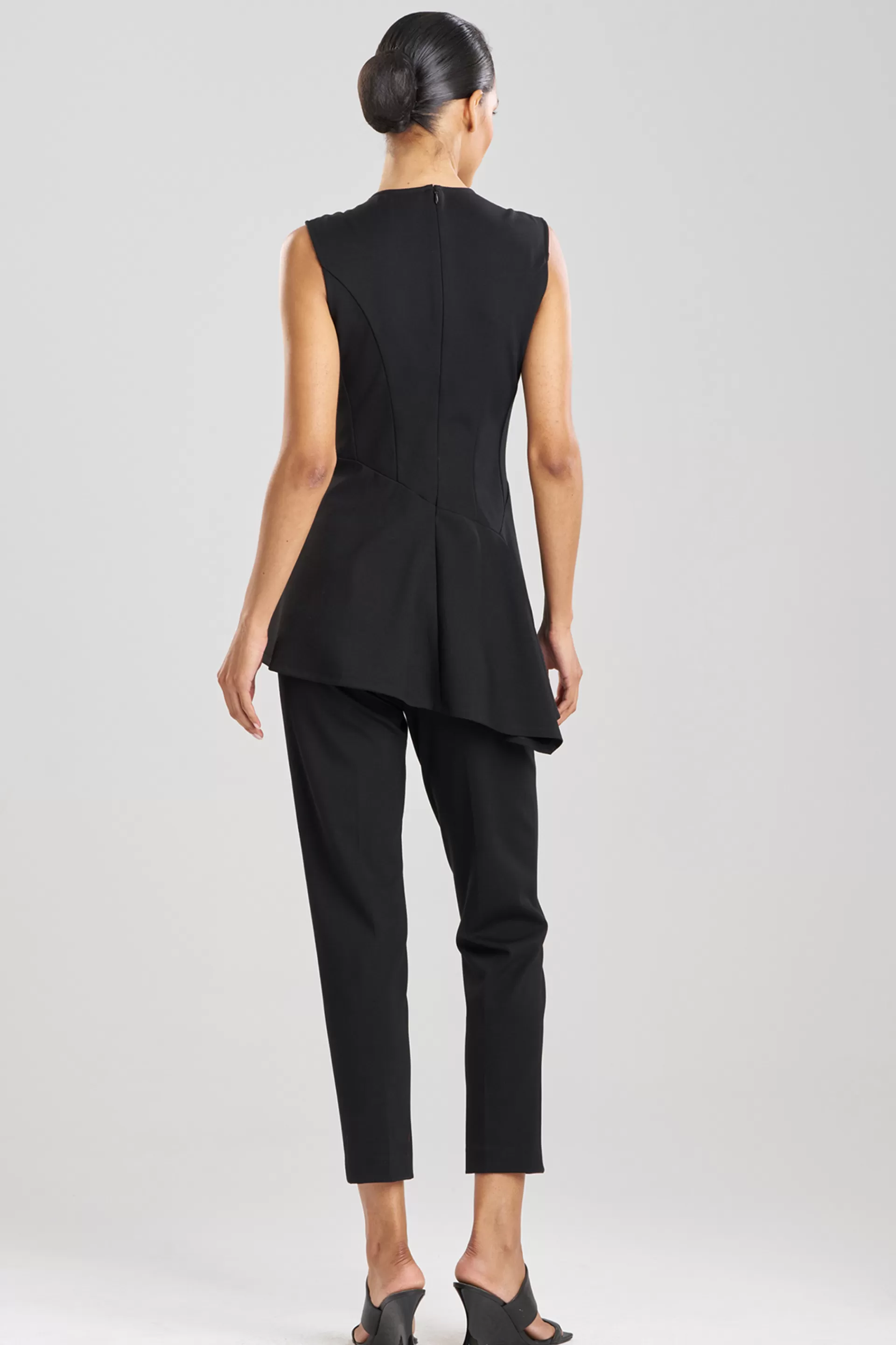 Natori Tops, Shirts & Tunics | Knitwear<Compact Knit Asymmetrical Top Black