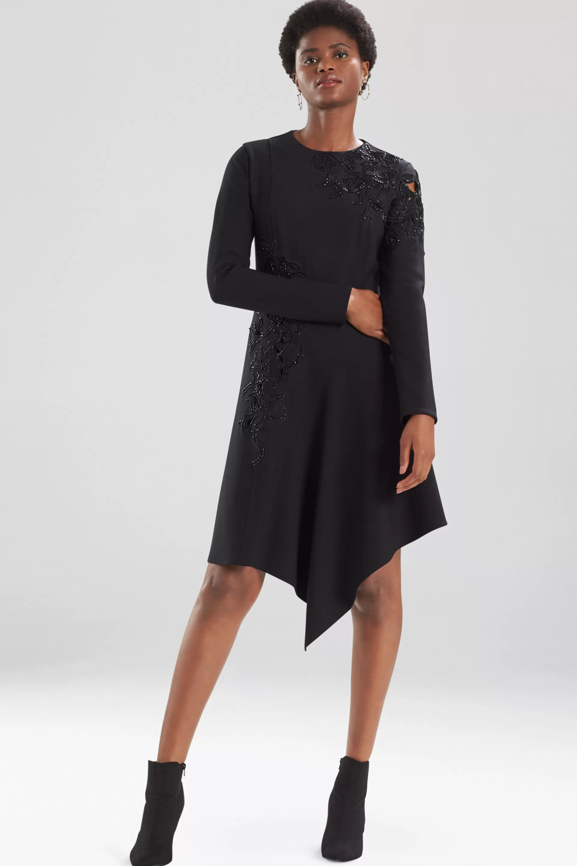 Natori Dresses<Compact Knit Crepe Dress Black