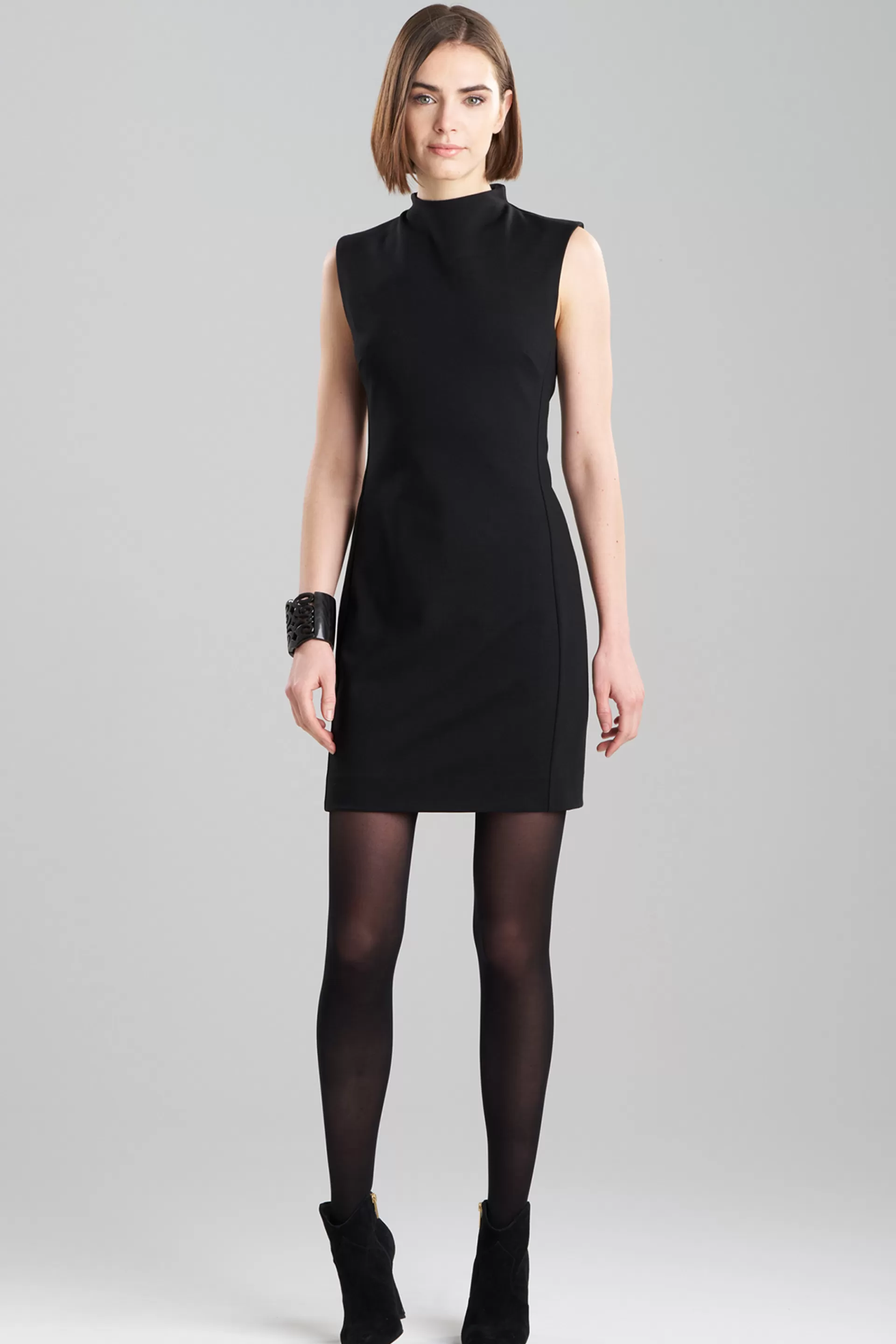 Natori Dresses<Compact Knit Sheath Dress Black