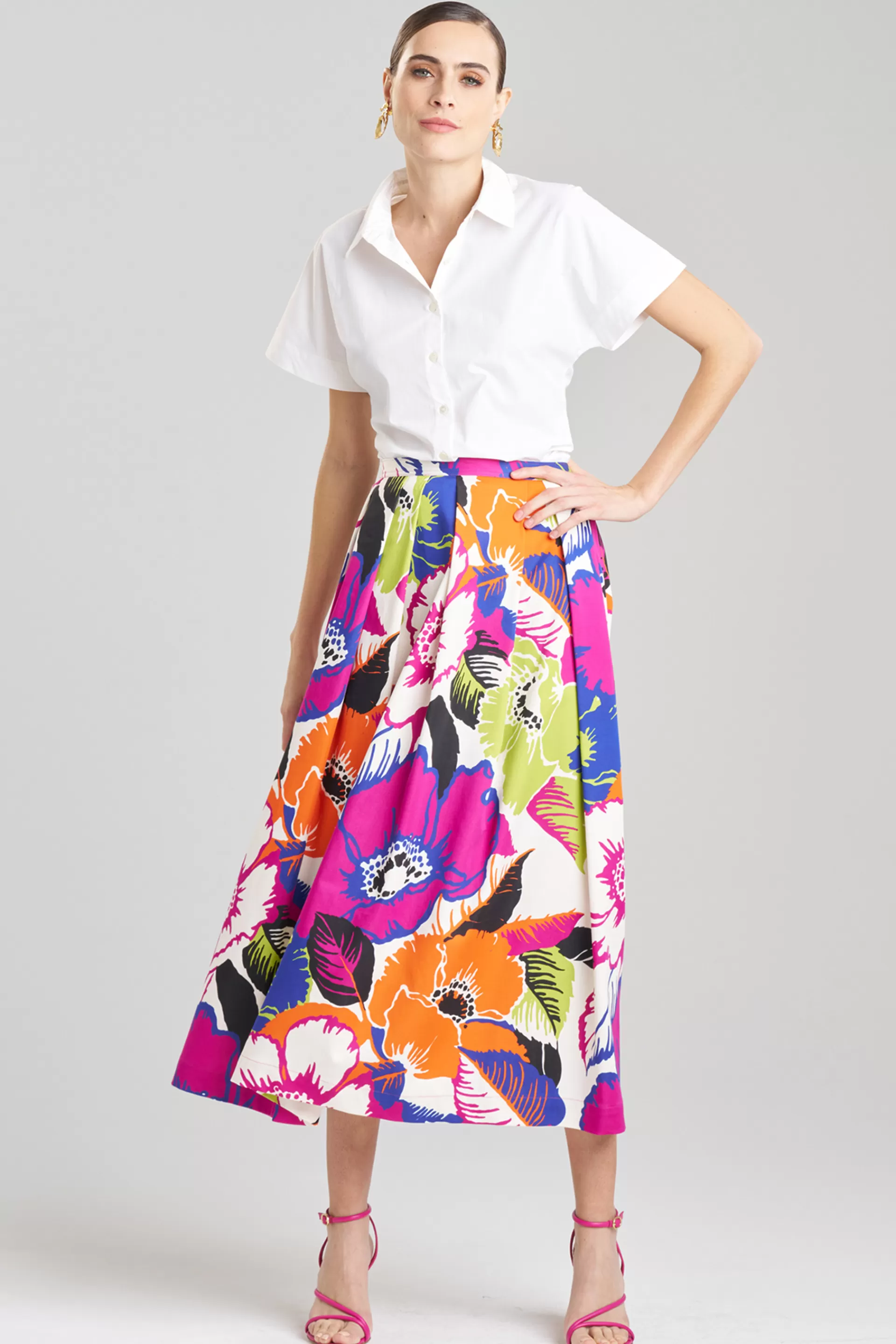 Natori Pants, Skirts & Shorts<Cote D'Azur Cotton Chino Maxi Skirt Multi