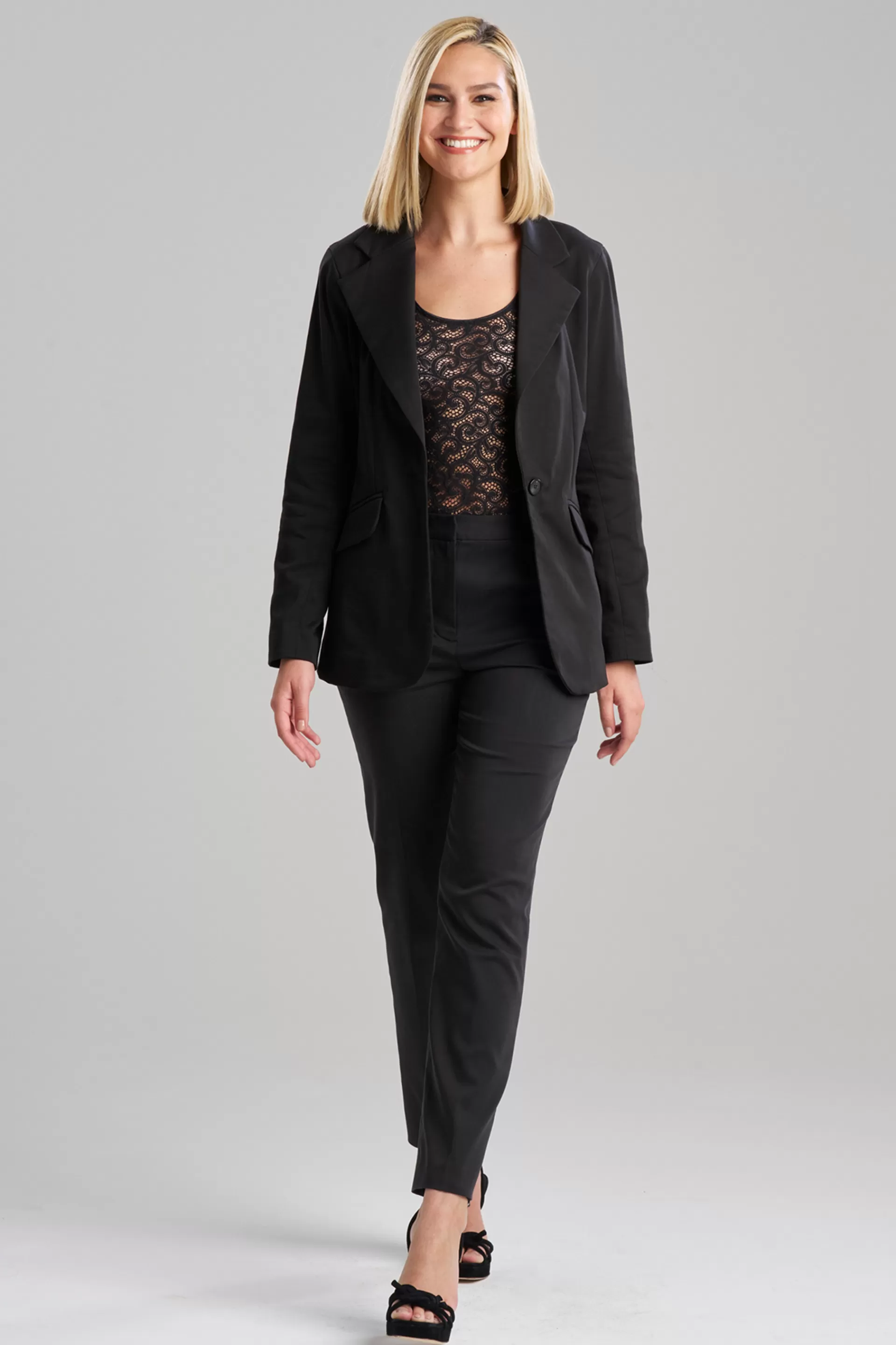 Natori Essentials | Jackets & Outerwear<Cotton Chino Blazer Black