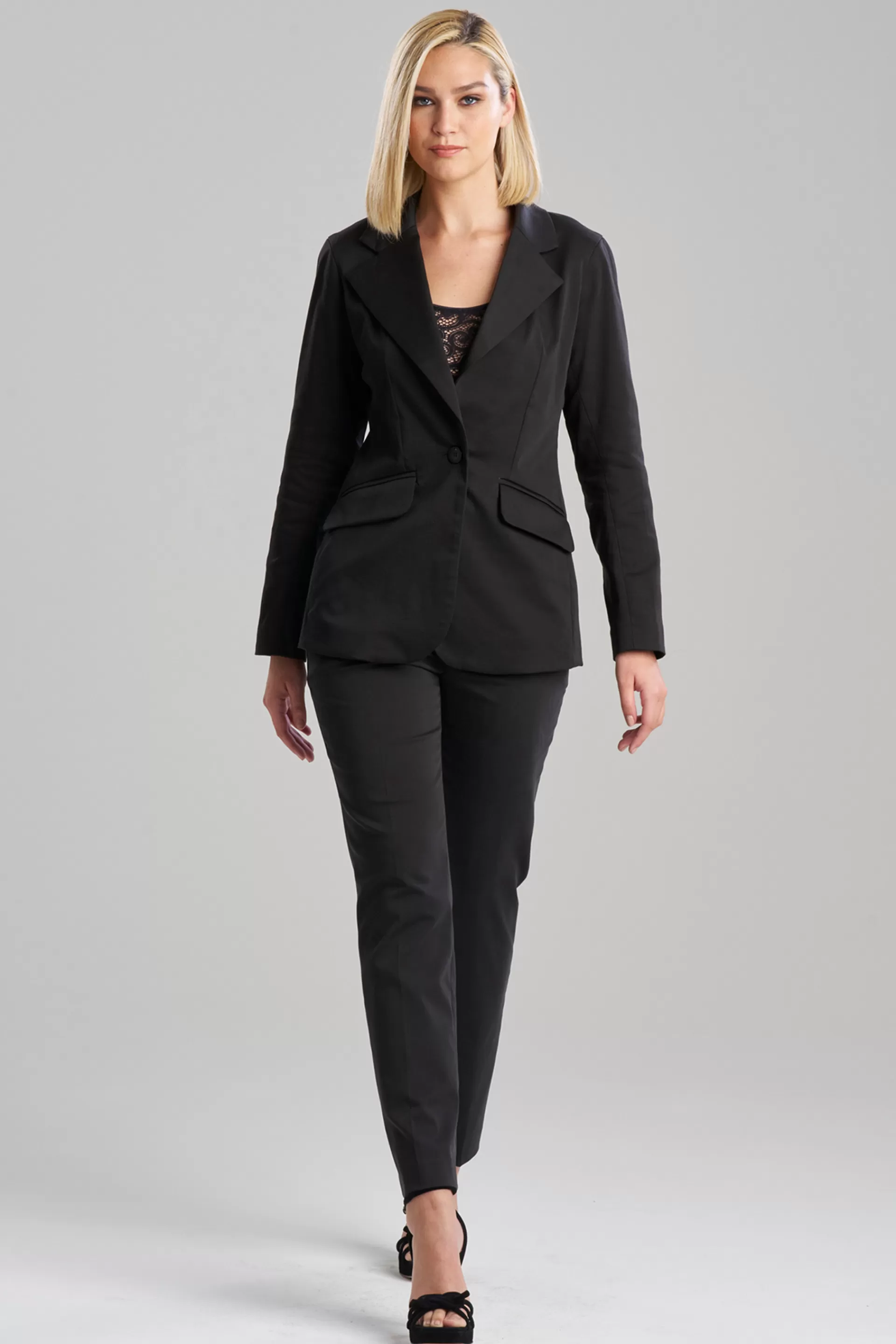 Natori Essentials | Jackets & Outerwear<Cotton Chino Blazer Black