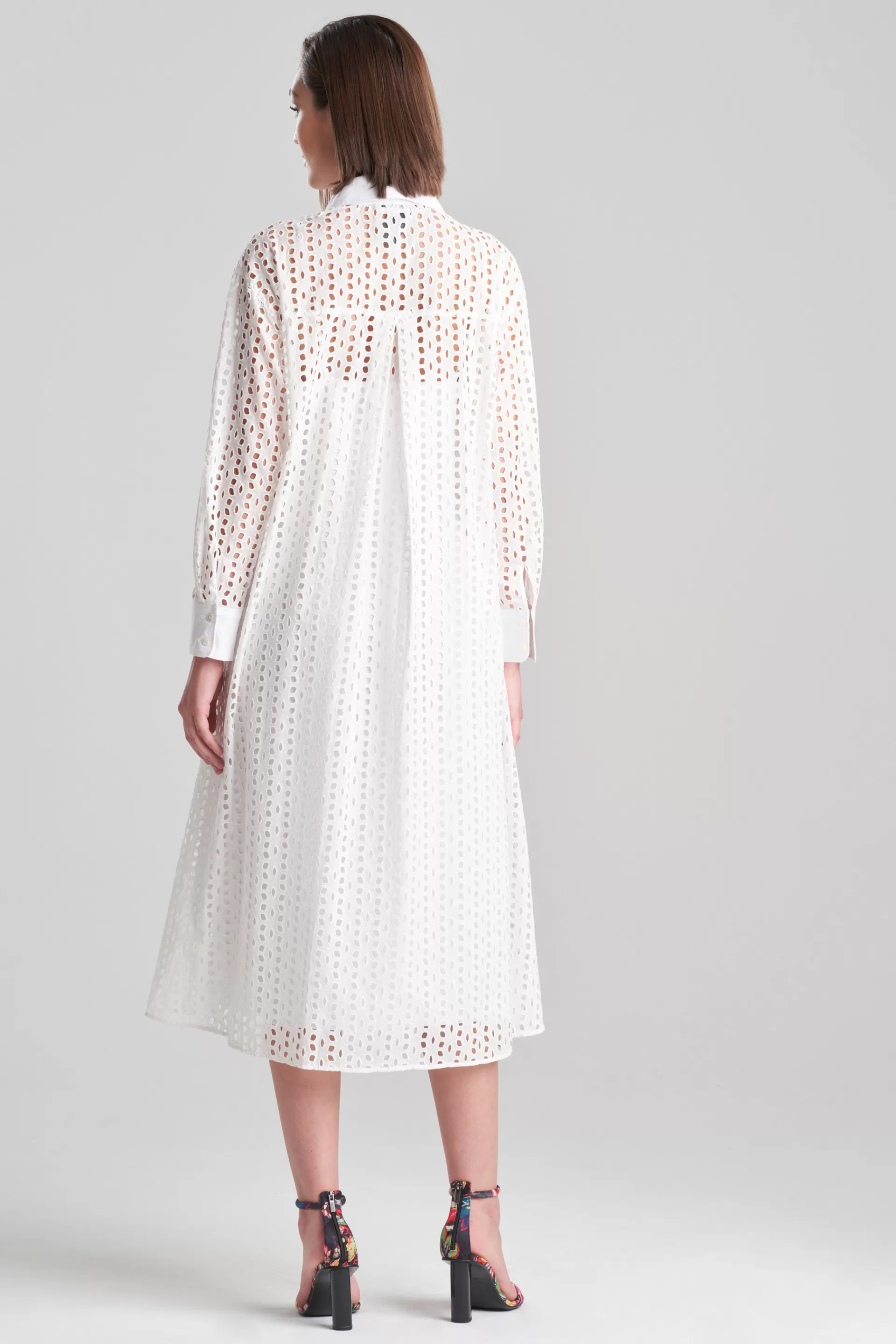 Natori Dresses<Cotton Eyelet Oversized Shirtdress