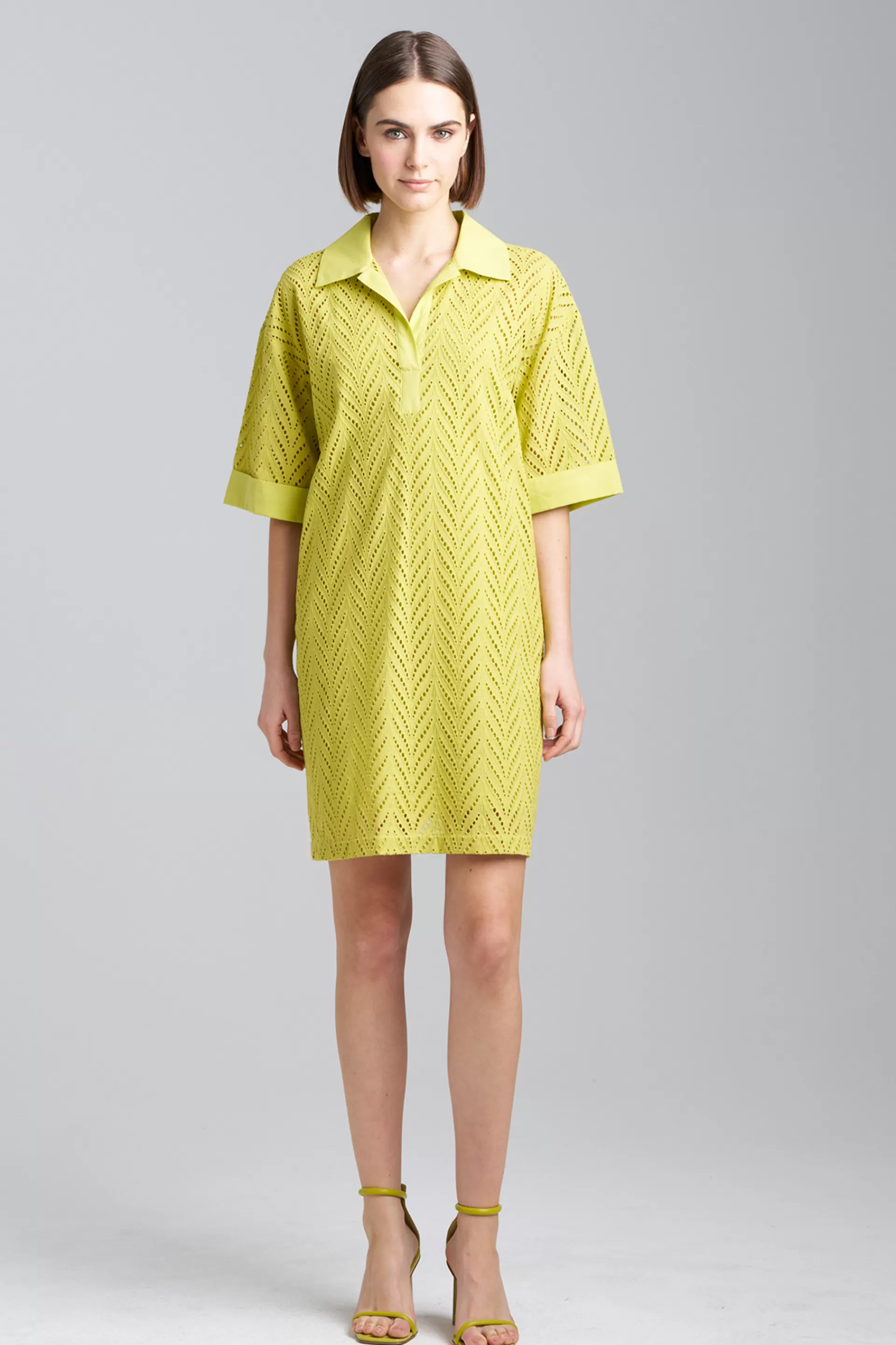 Natori Dresses<Cotton Eyelet Shirtdress