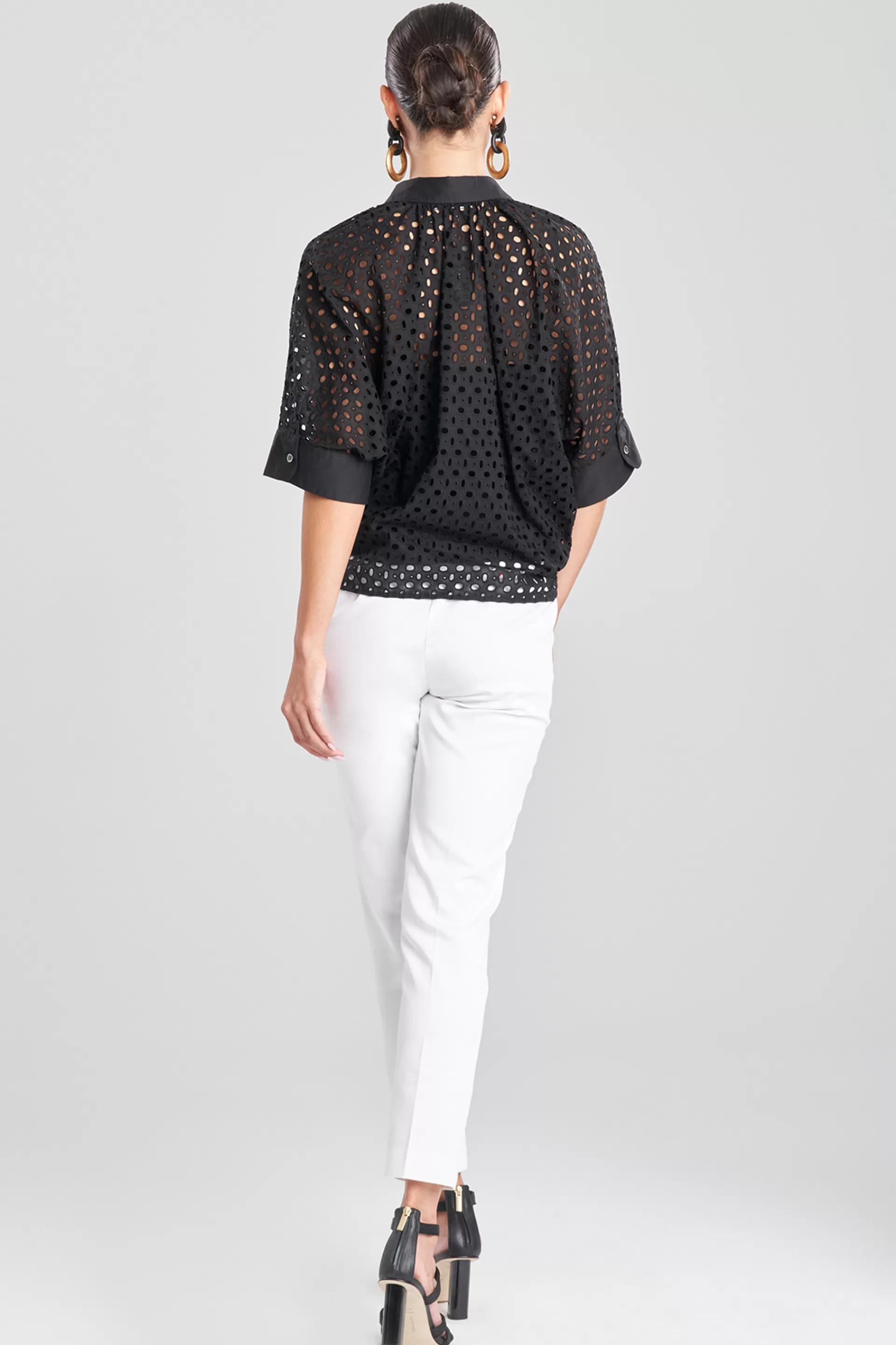 Natori Tops, Shirts & Tunics<Cotton Eyelet Top Black