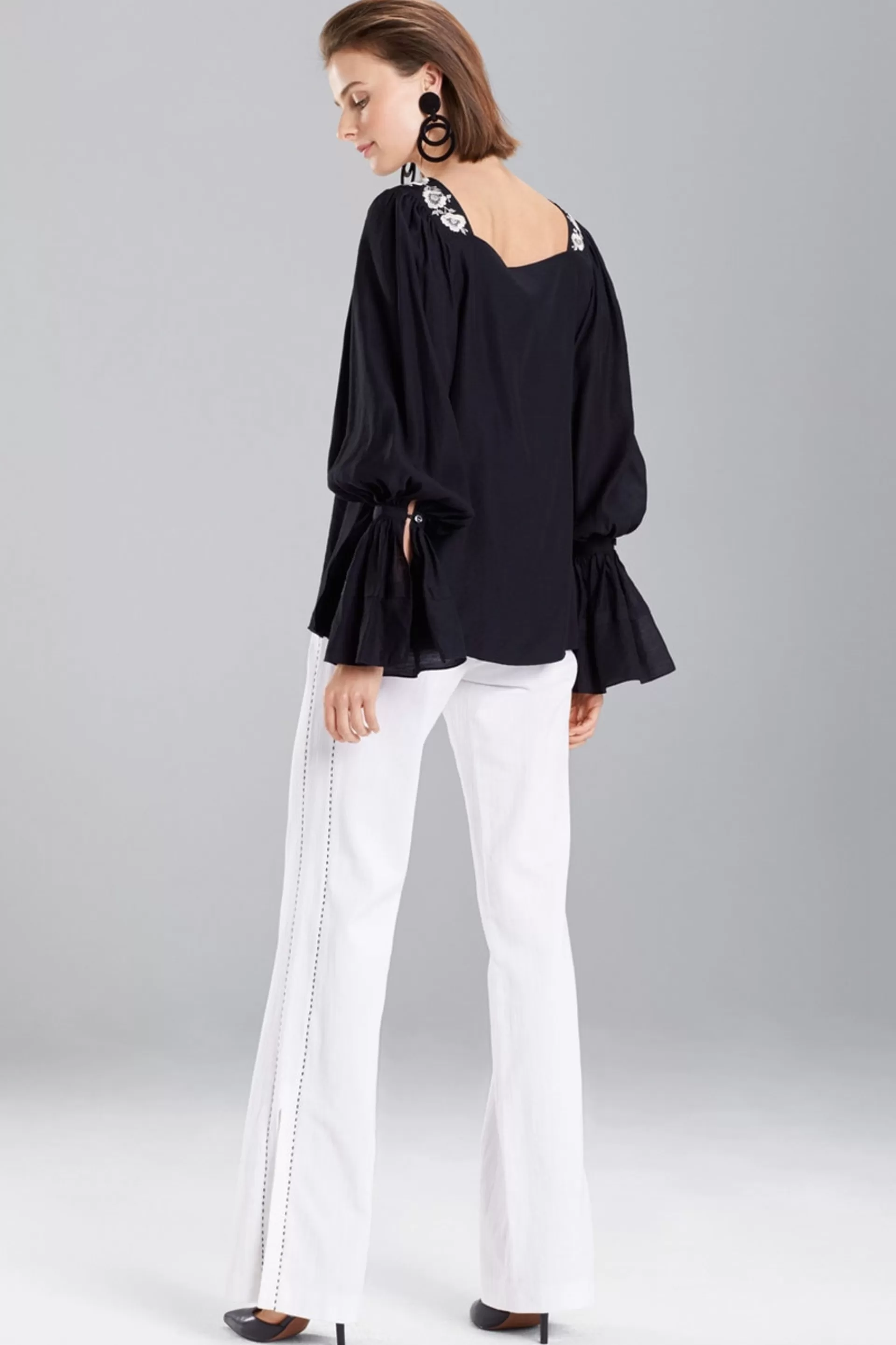 Natori Tops, Shirts & Tunics<Cotton Like Grosgrain Top Black