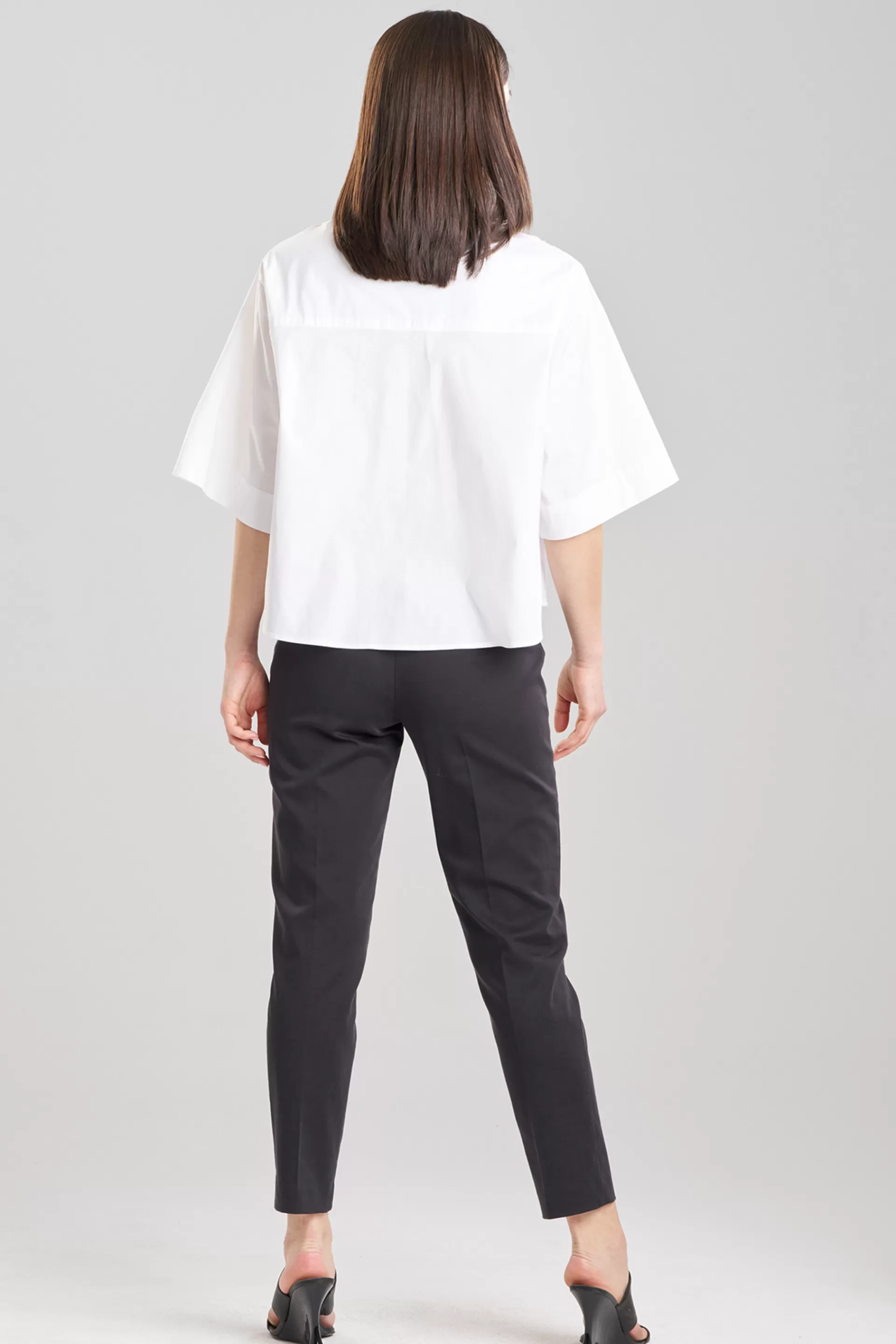 Natori Tops, Shirts & Tunics<Cotton Poplin Embroidered Cutout Trapeze Shirt White