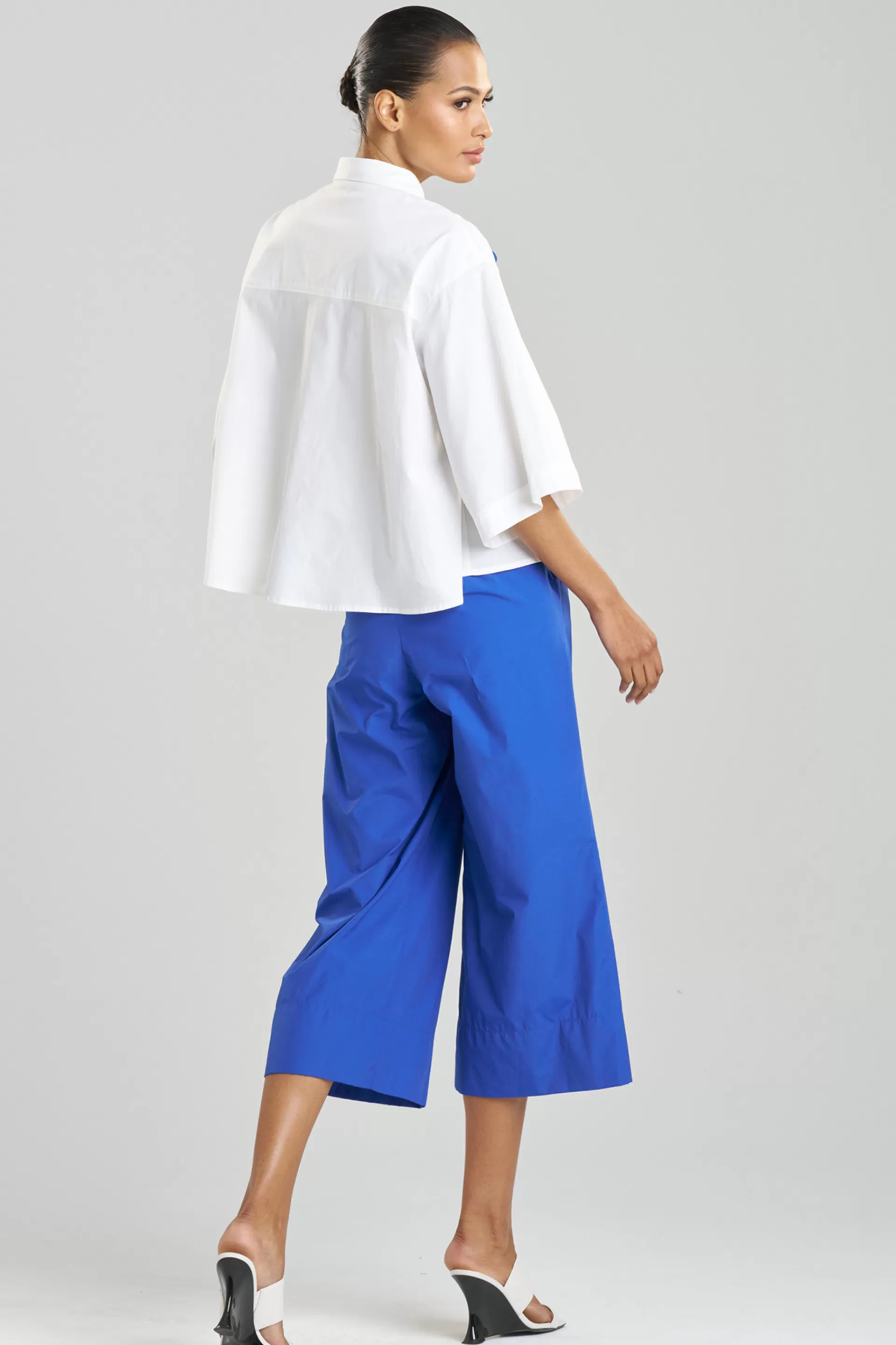 Natori Tops, Shirts & Tunics<Cotton Poplin Embroidered Trapeze Shirt White