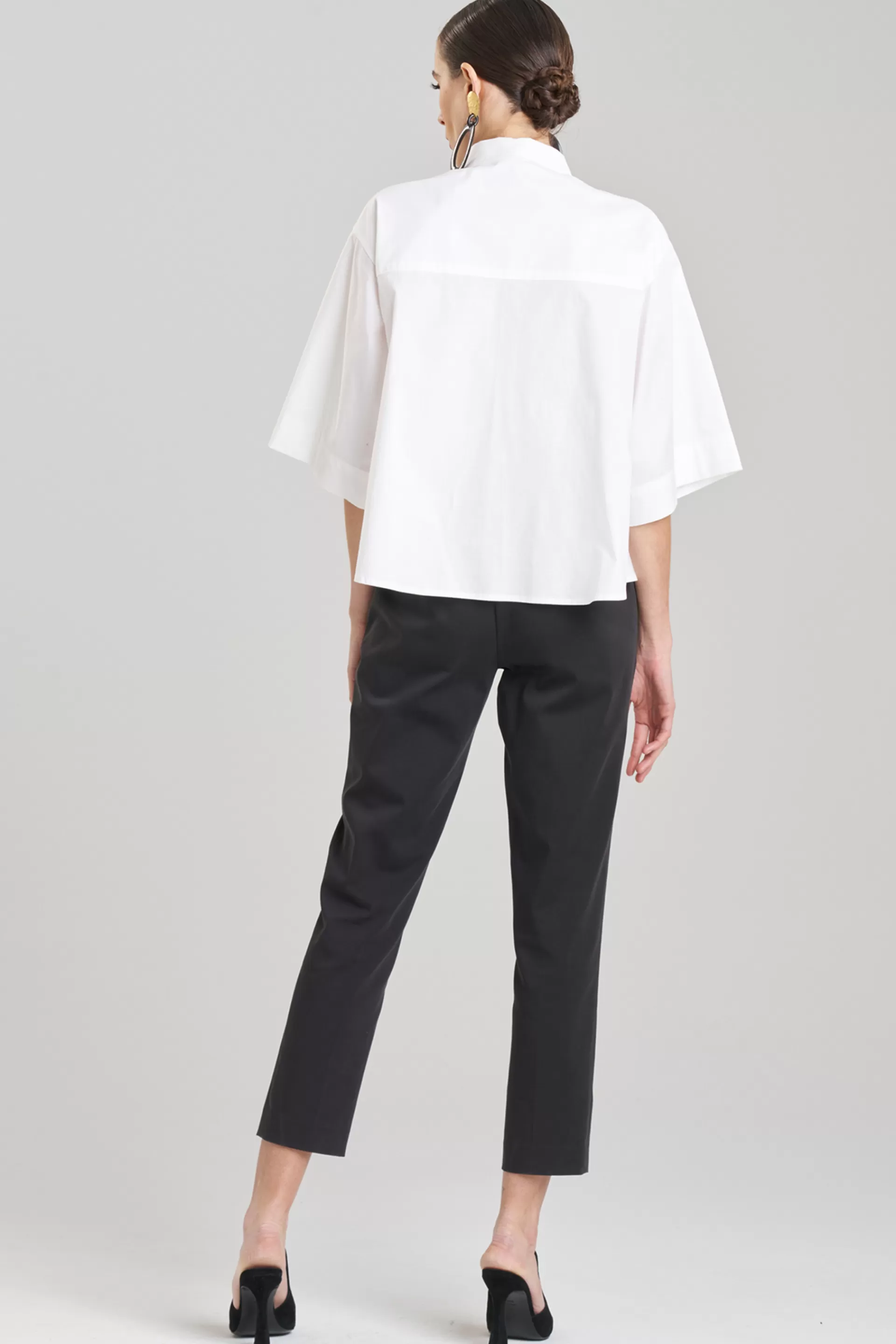 Natori Tops, Shirts & Tunics<Cotton Poplin Kimono Wrap Shirt White