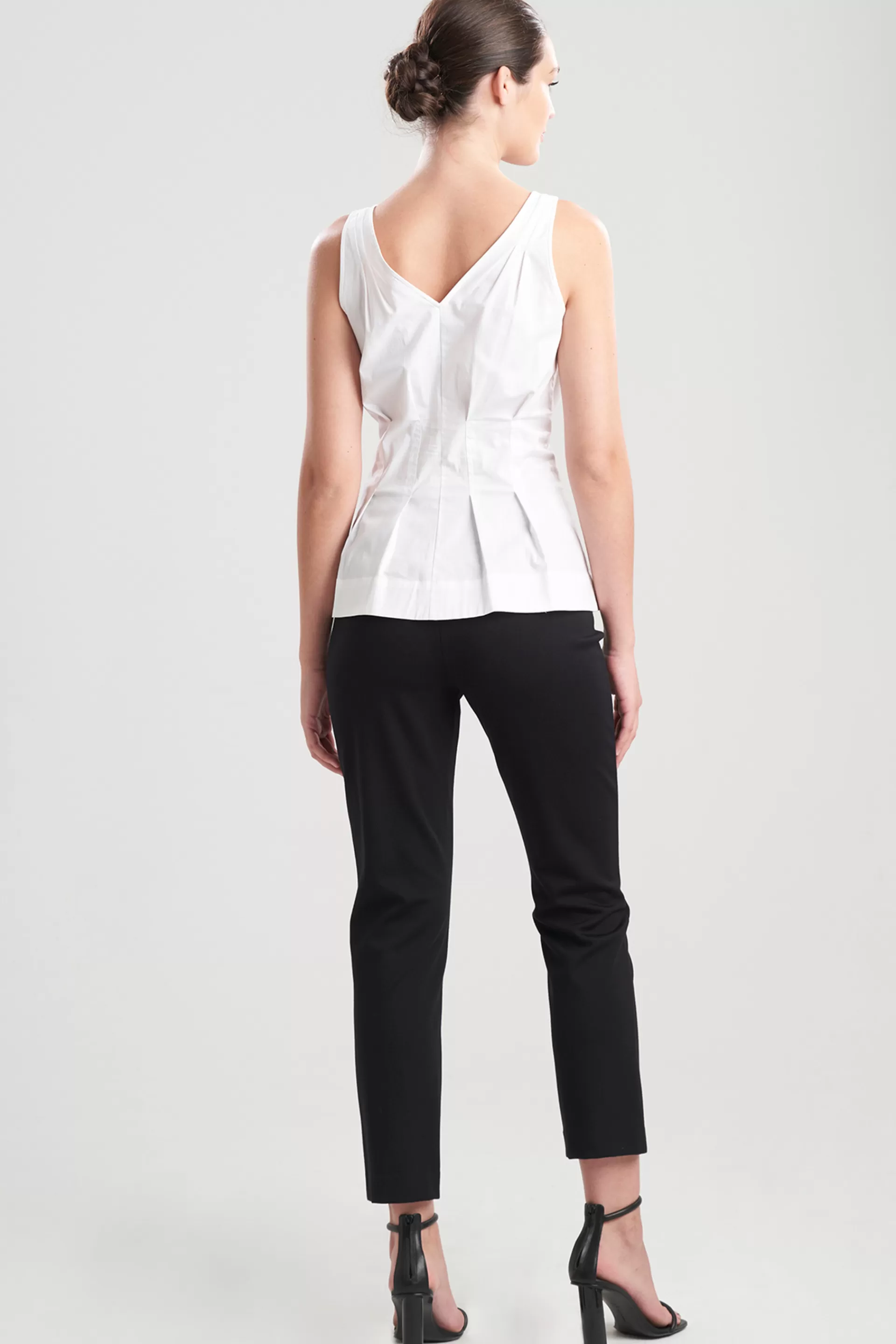 Natori Tops, Shirts & Tunics<Cotton Poplin Pleat Tank Top