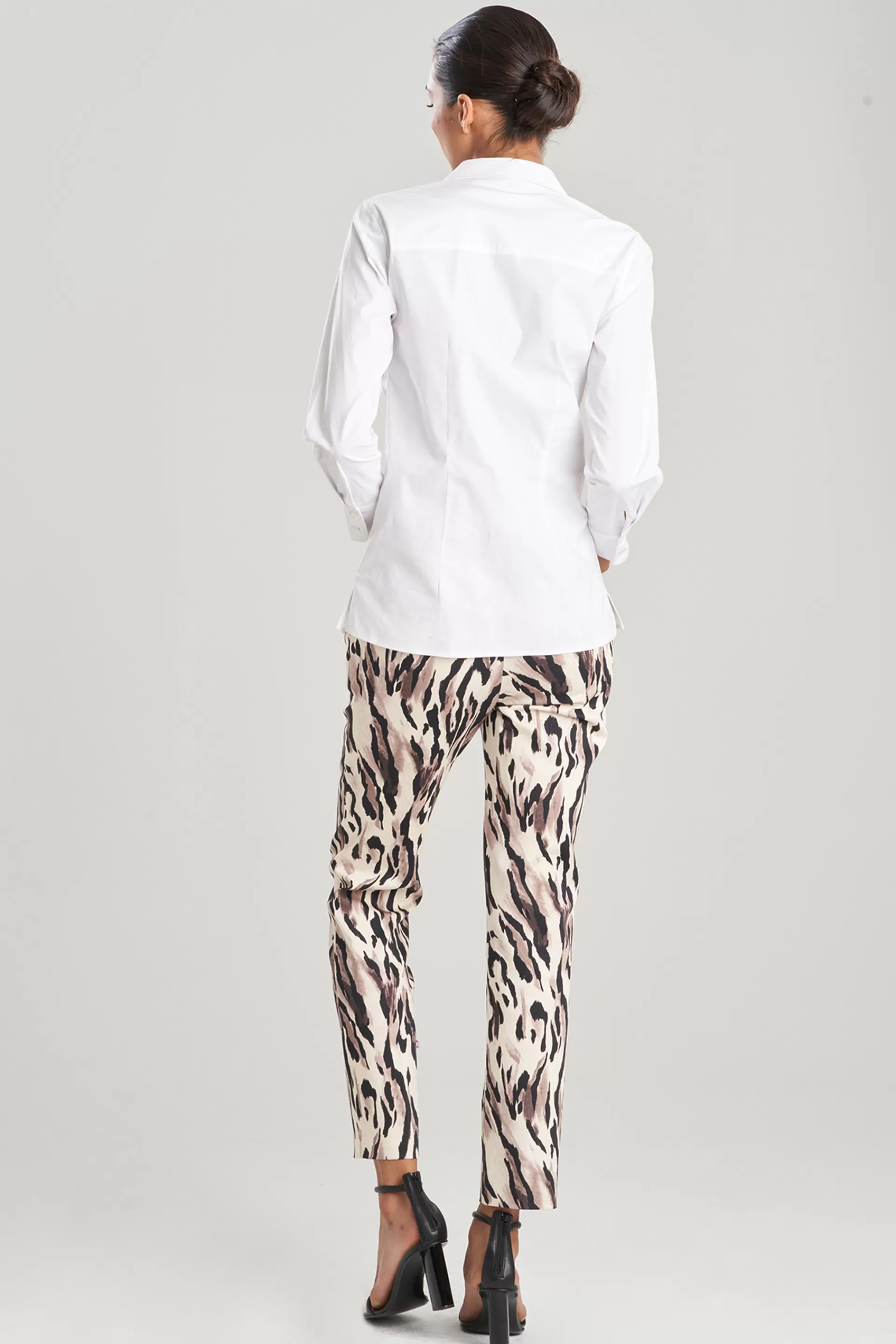 Natori Tops, Shirts & Tunics<Cotton Poplin Side Drape Shirt White