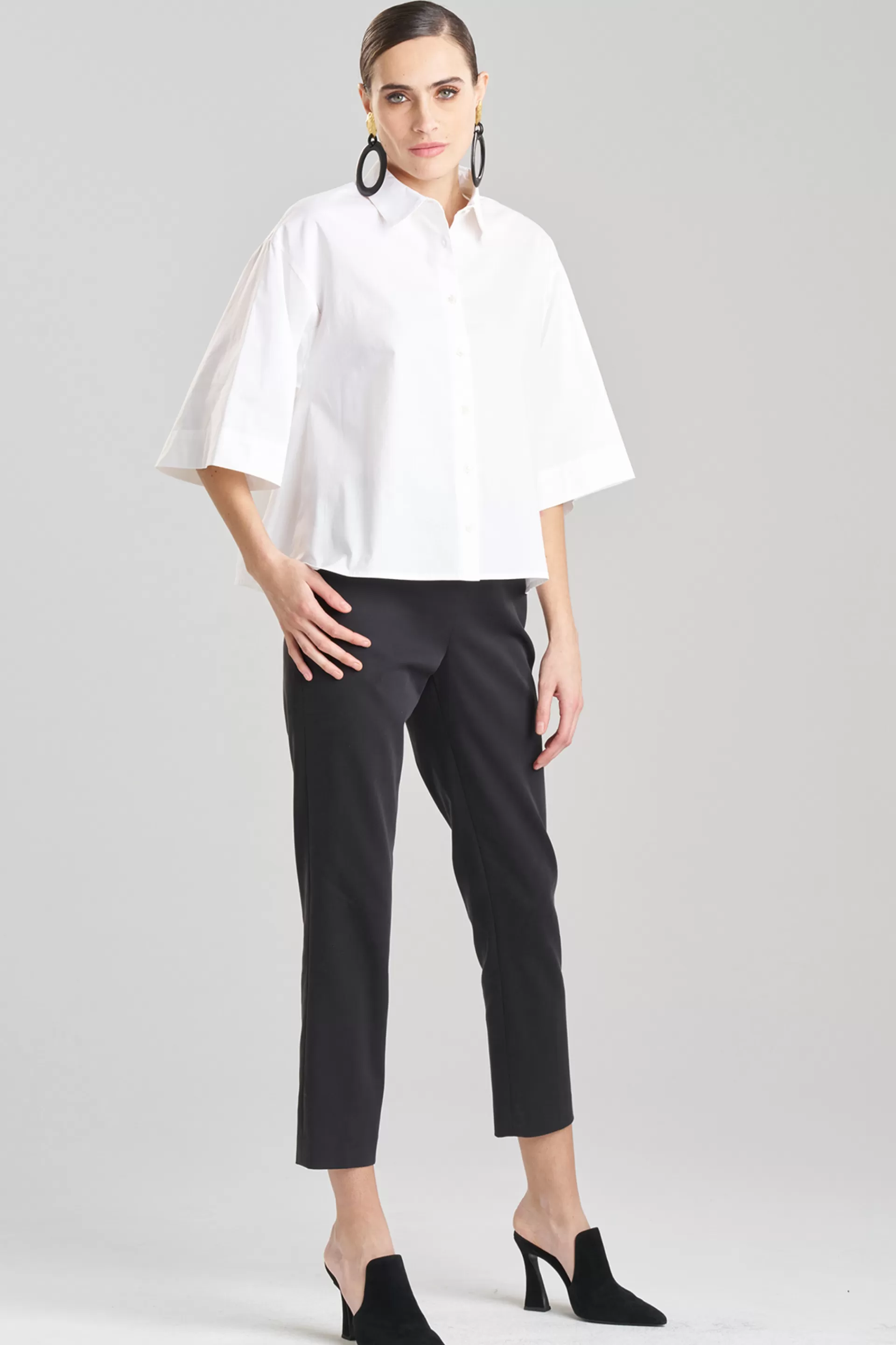 Natori Tops, Shirts & Tunics<Cotton Poplin Trapeze Shirt